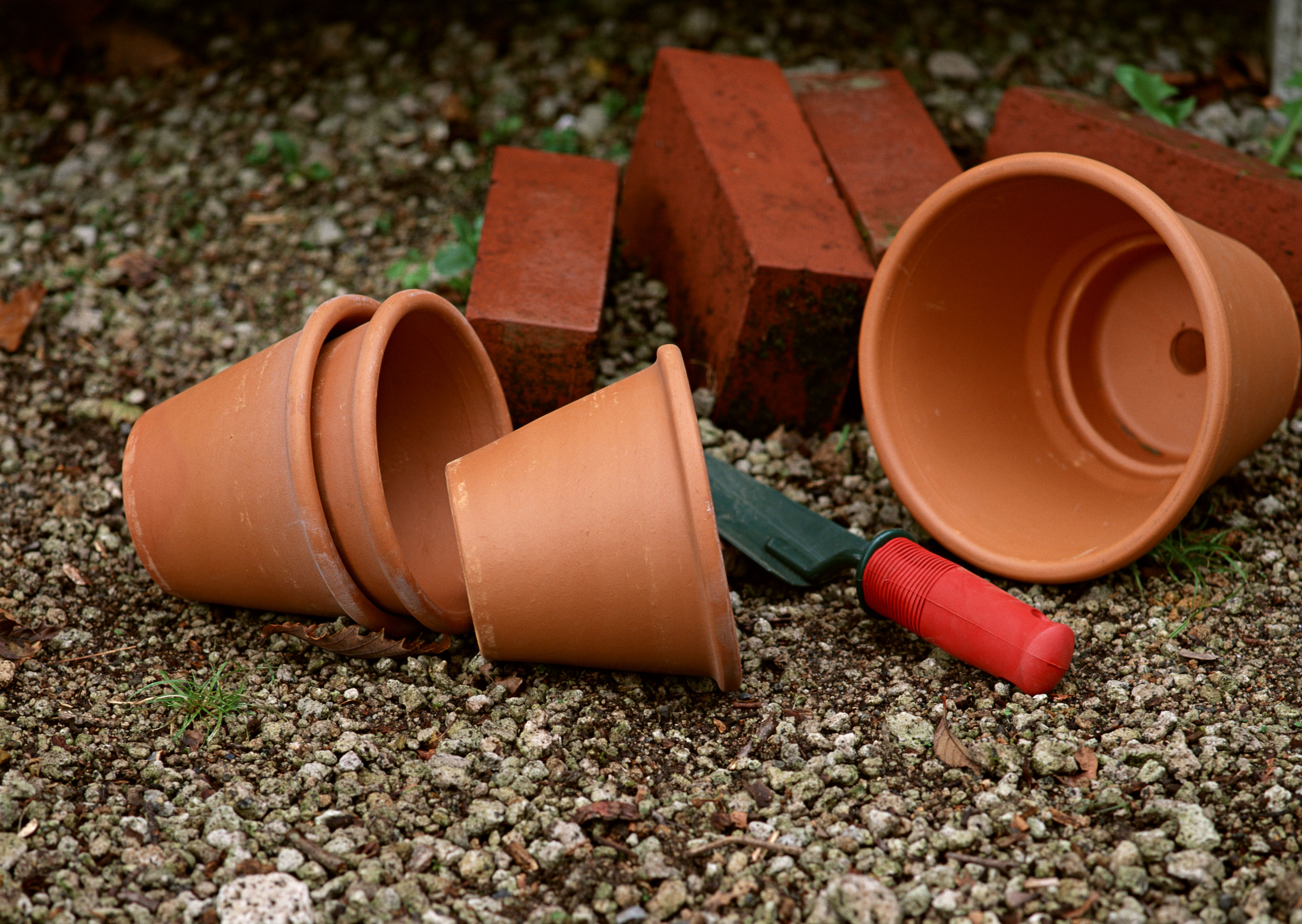 Free download high resolution image - free image free photo free stock image public domain picture -different sizes of terracotta pots with gardening tool