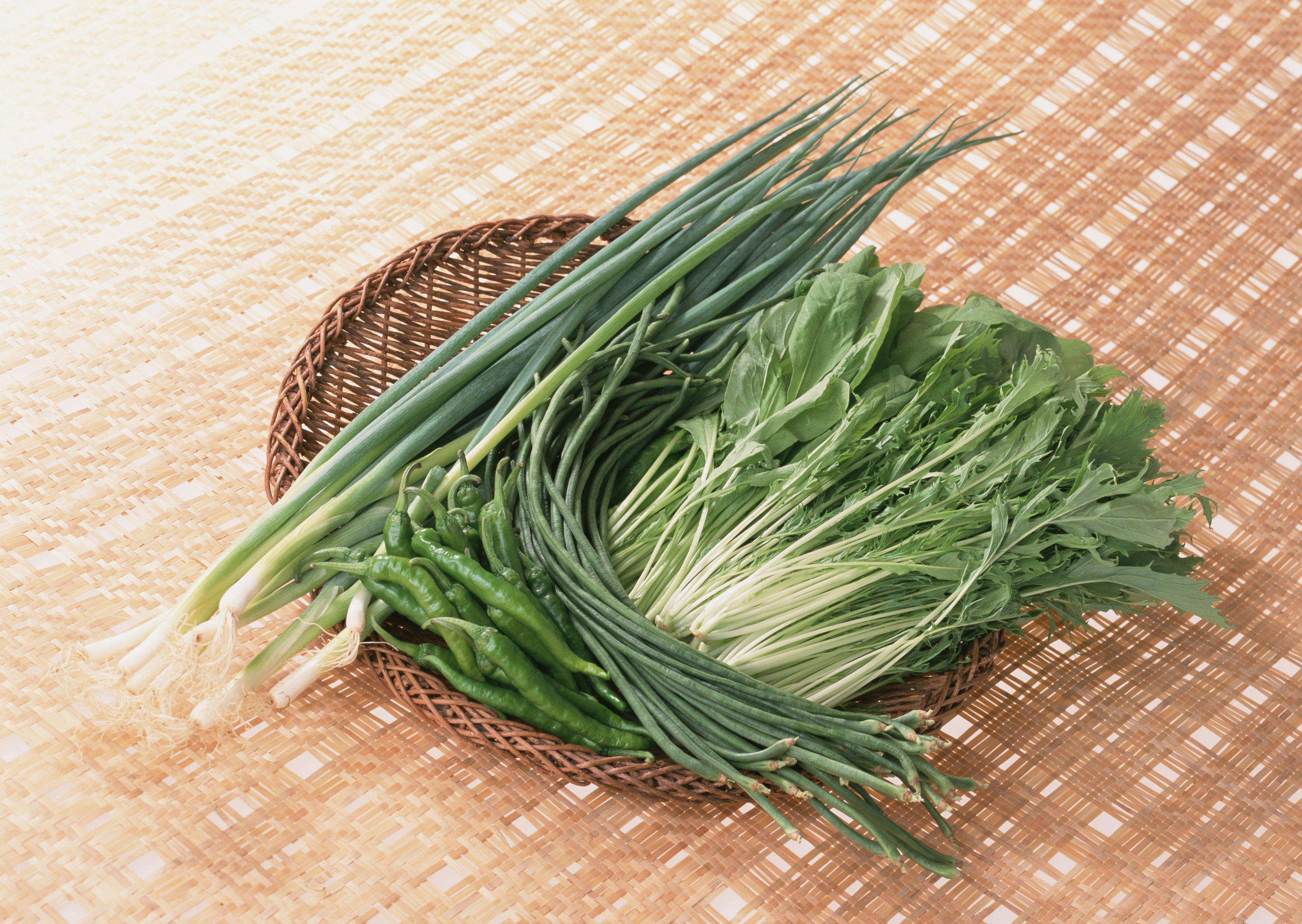 Free download high resolution image - free image free photo free stock image public domain picture -Top view on basket with chilli pepper,green salad