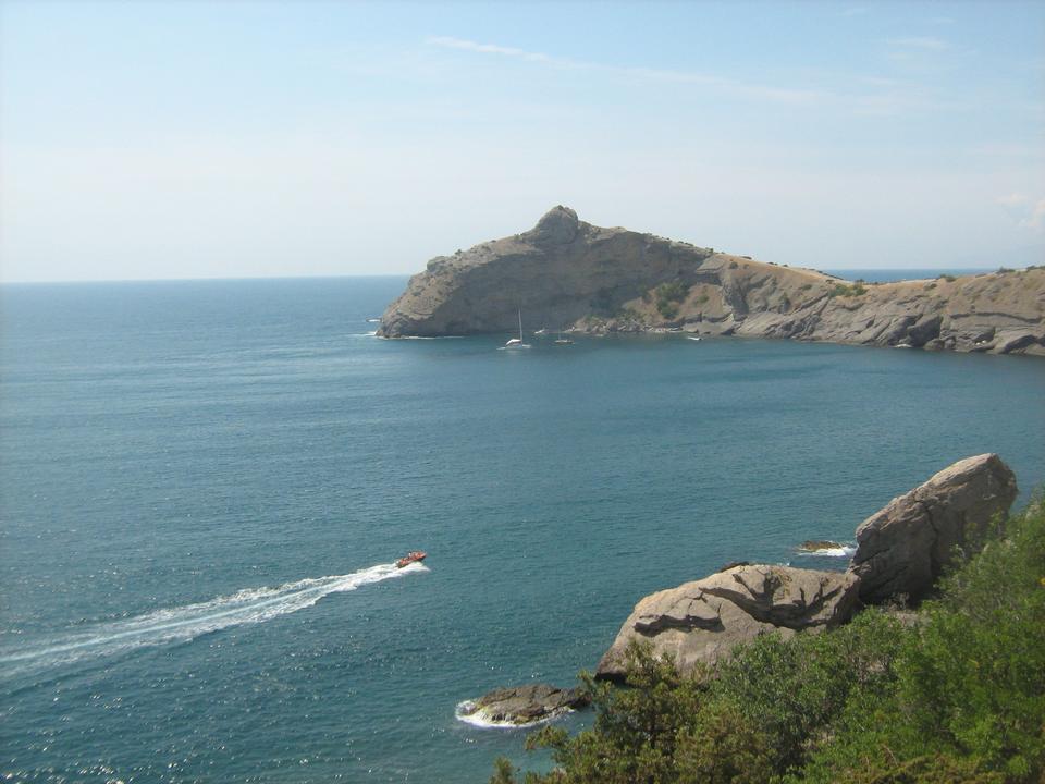 Free download high resolution image - free image free photo free stock image public domain picture  Rocky cape in sea at evening. Crimea, Novy Svet, Kapchik.