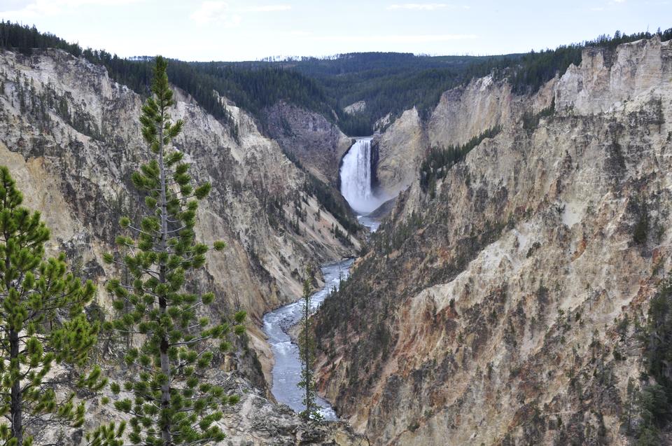 Free download high resolution image - free image free photo free stock image public domain picture  Beautiful summer view of the Lower Falls of the Yellowstone River