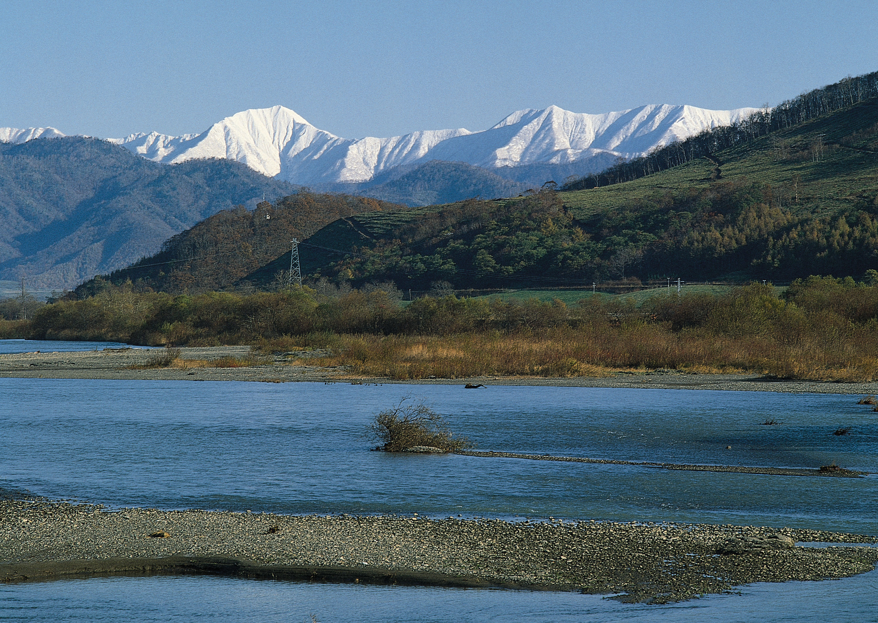 Free download high resolution image - free image free photo free stock image public domain picture -Fast river on green meadow. Large mountain valley.