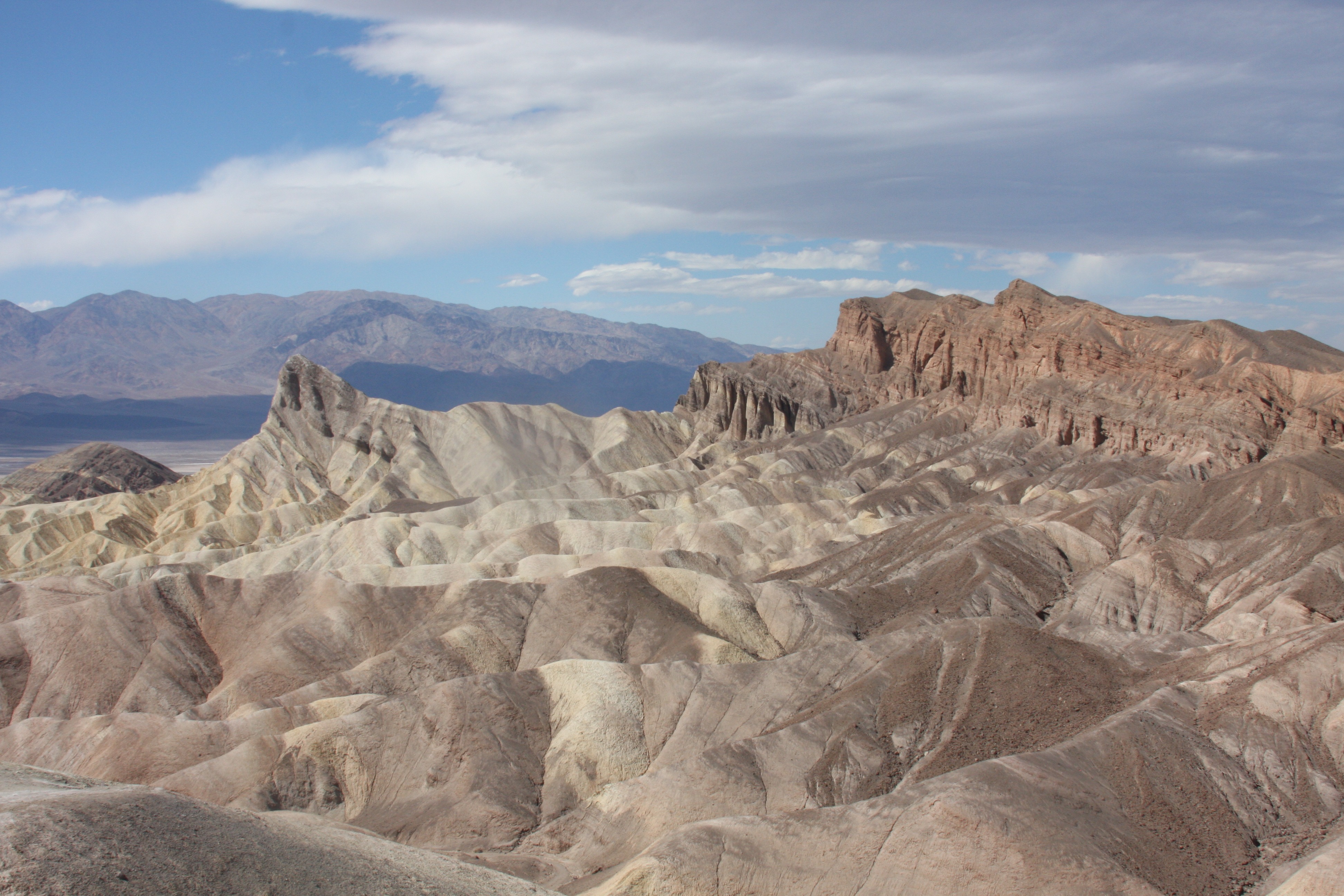 Free download high resolution image - free image free photo free stock image public domain picture -Moon Over Zabriskie Point Mudstones form Badlands Death Valley