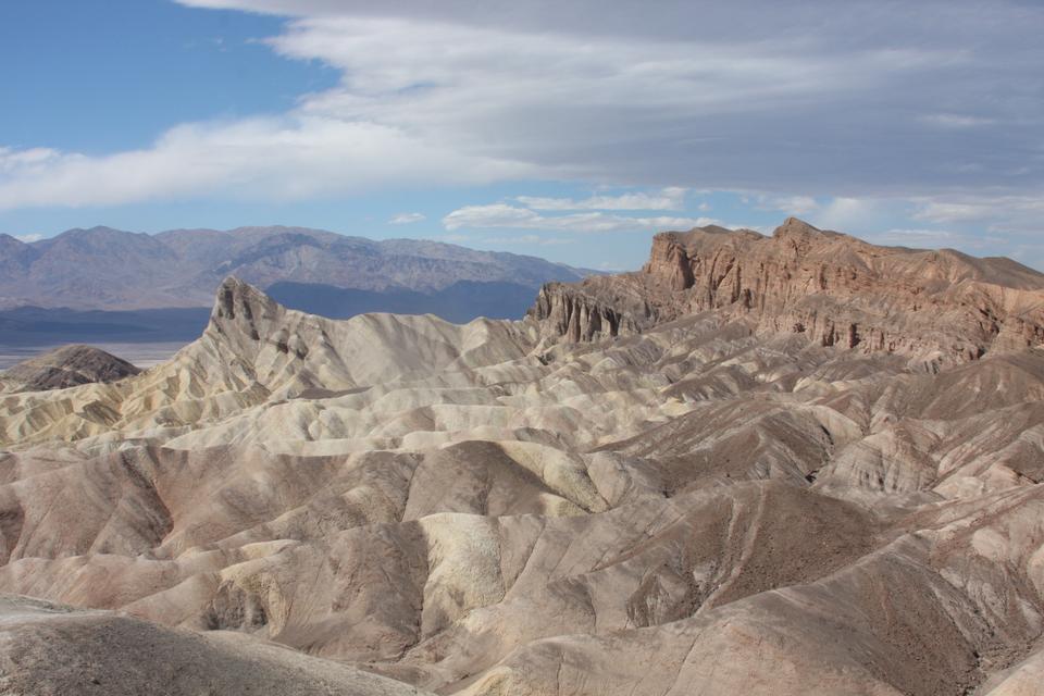 Free download high resolution image - free image free photo free stock image public domain picture  Moon Over Zabriskie Point Mudstones form Badlands Death Valley