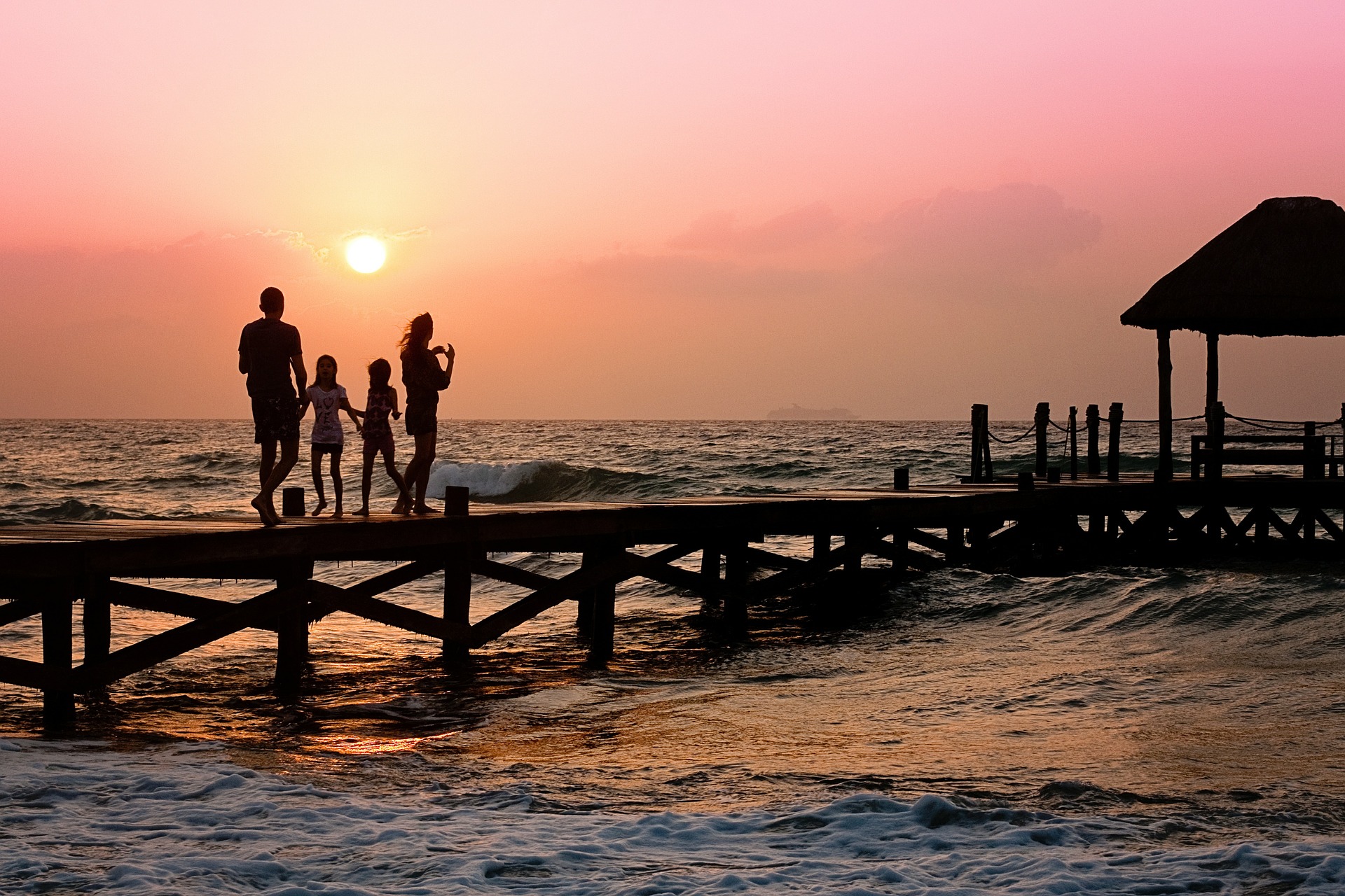 Free download high resolution image - free image free photo free stock image public domain picture -Family of three on wooden jetty by the ocean