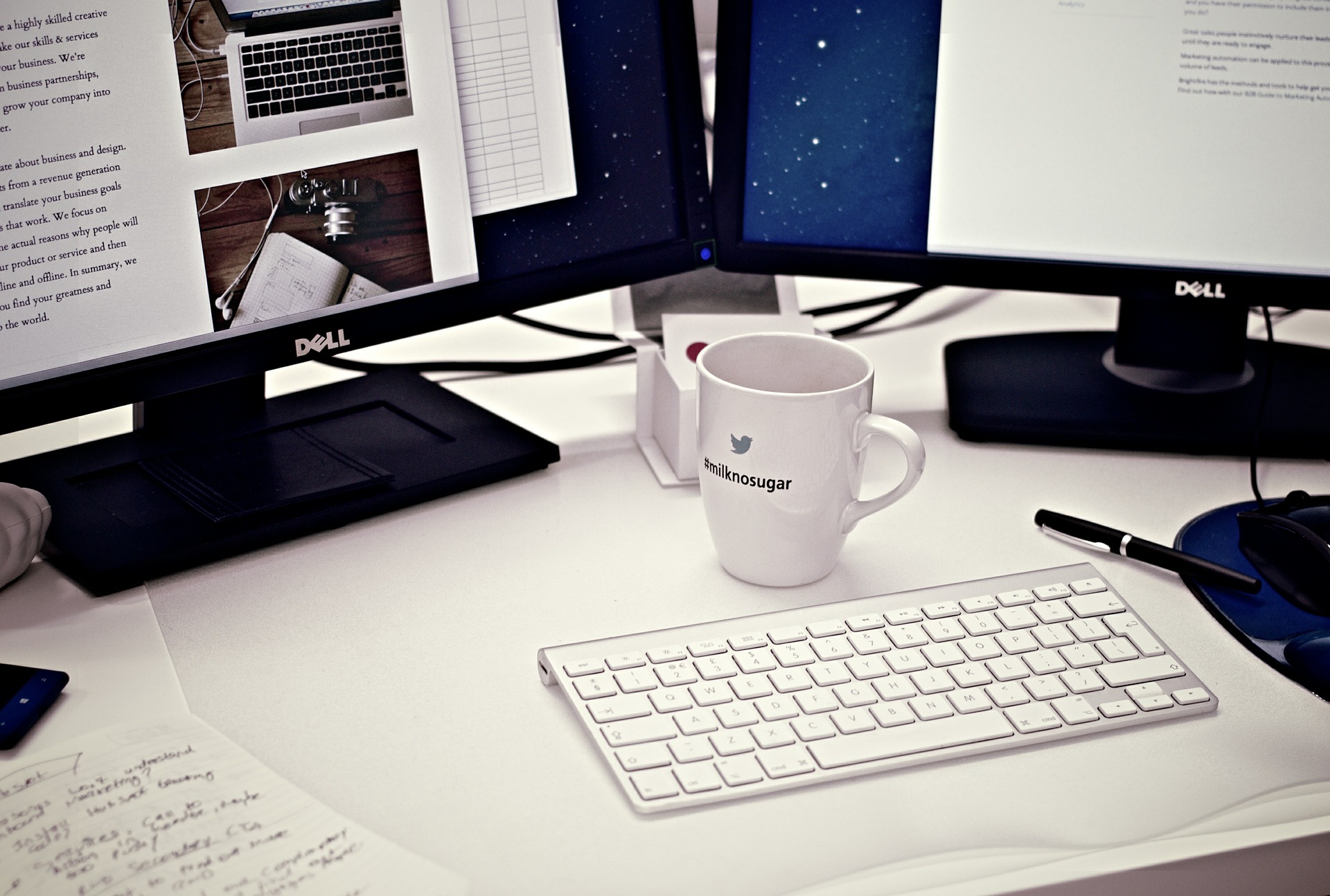 Free download high resolution image - free image free photo free stock image public domain picture -office table with notebook, keyboard, mouse, cup of coffee