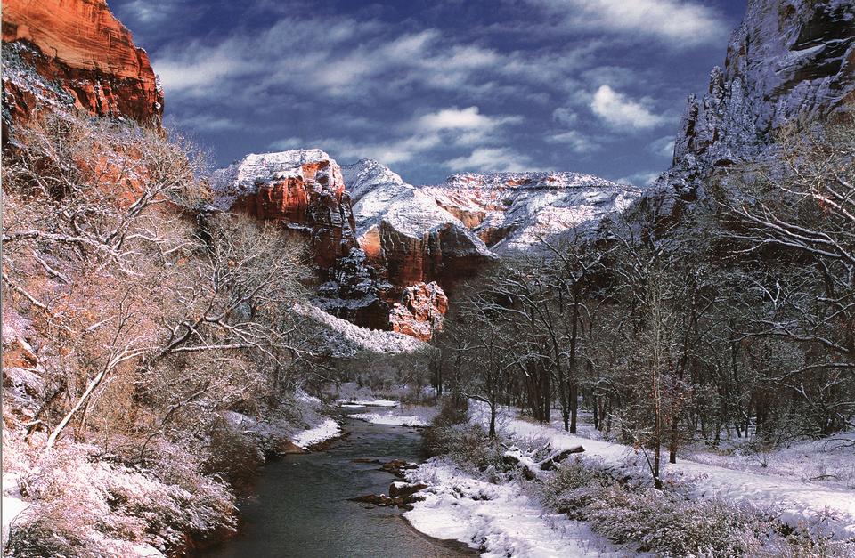 Free download high resolution image - free image free photo free stock image public domain picture  Virgin River cascades in the The Narrows of Zion Canyon