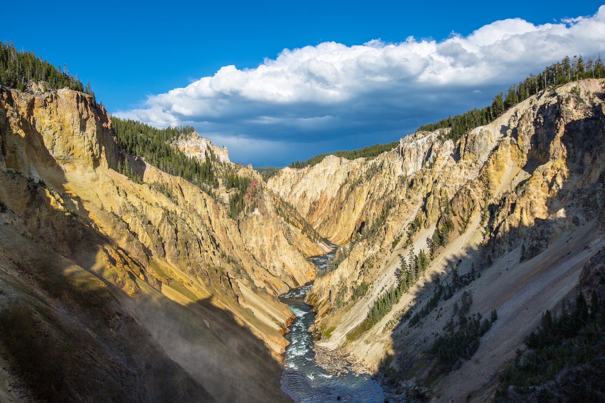 Free download high resolution image - free image free photo free stock image public domain picture -Yellowstone Canyon looking downriver of Lower Yellowstone Falls