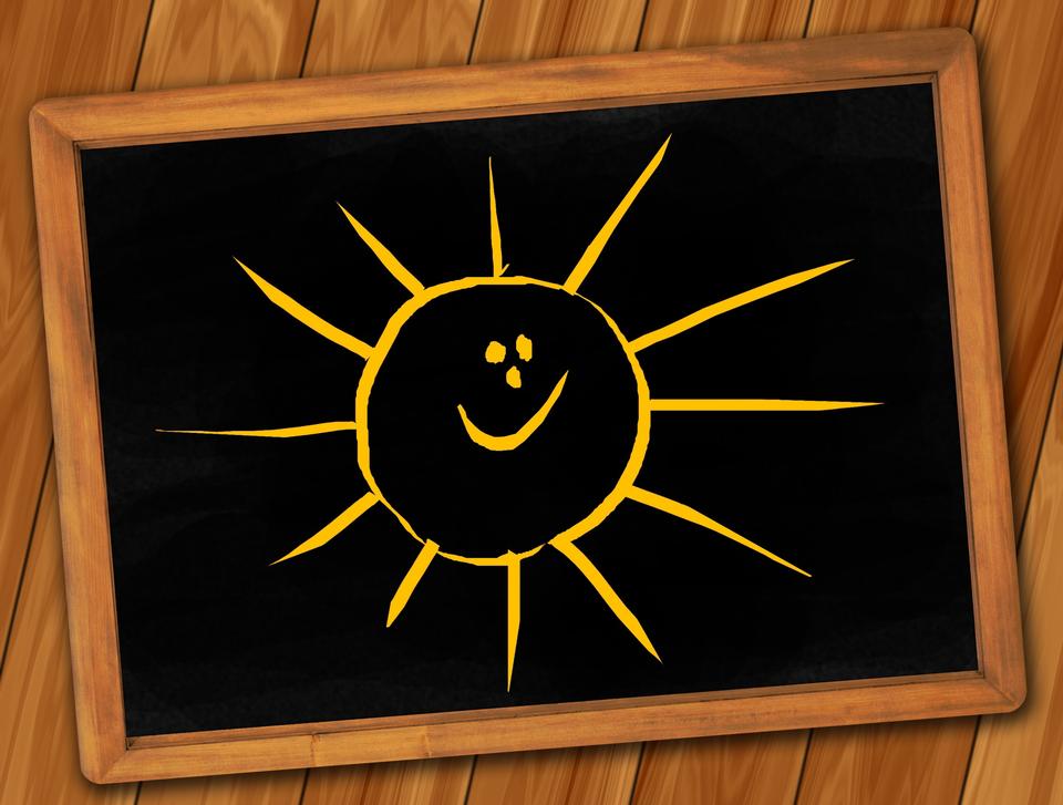 Free download high resolution image - free image free photo free stock image public domain picture  Black chalkboard. Drawn smile sun