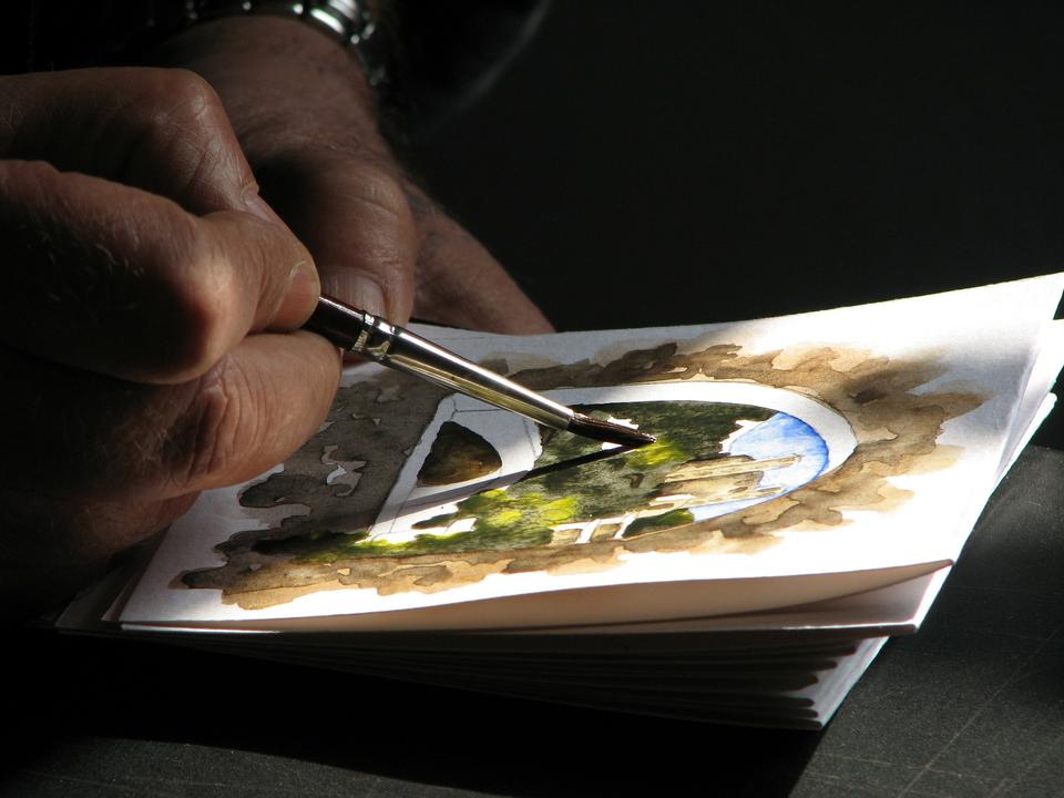 Free download high resolution image - free image free photo free stock image public domain picture  Close-up view of highly gifted painter while he is painting his p