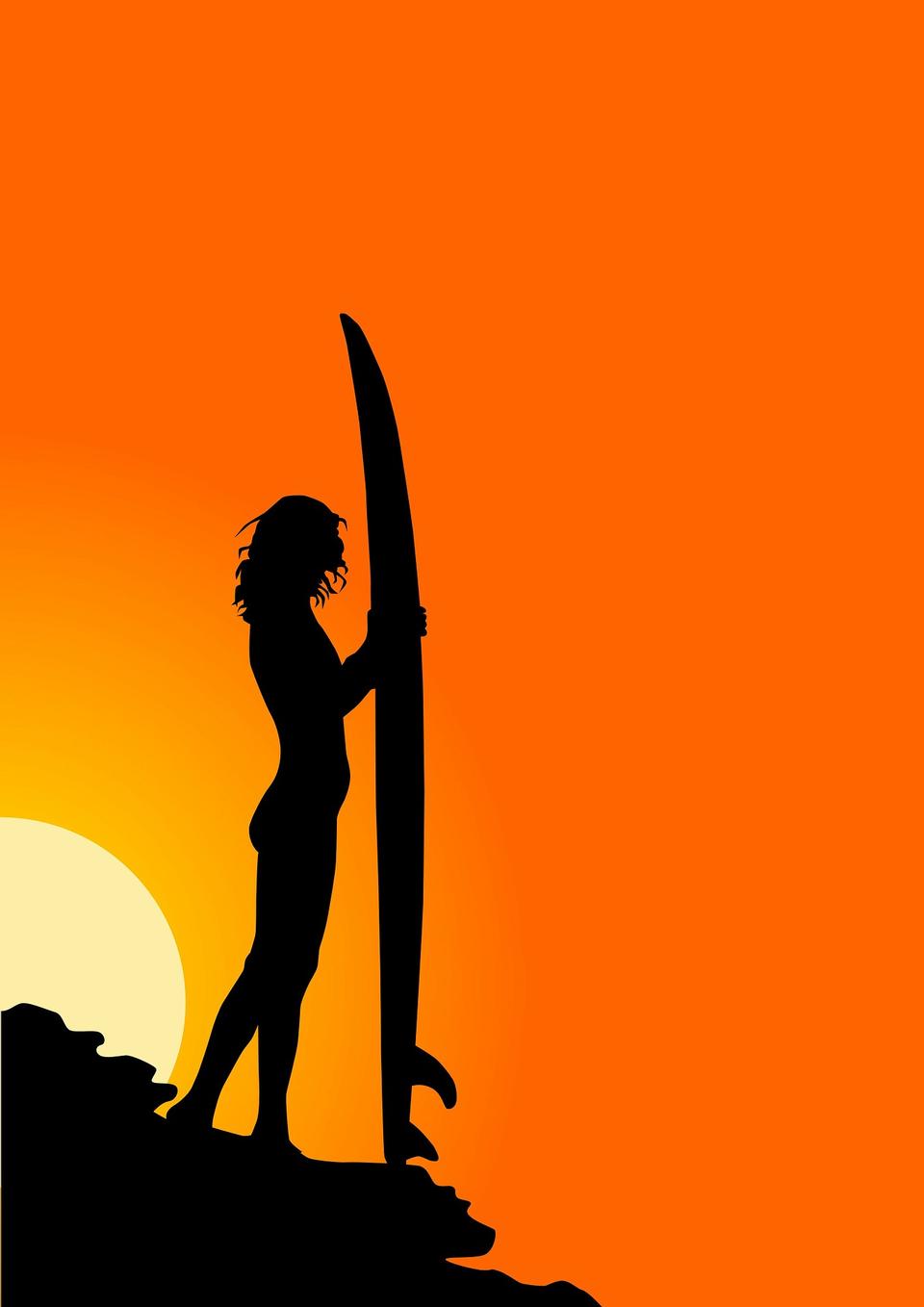 Free download high resolution image - free image free photo free stock image public domain picture  Surfer in silhouette holding long surf boards at sunset