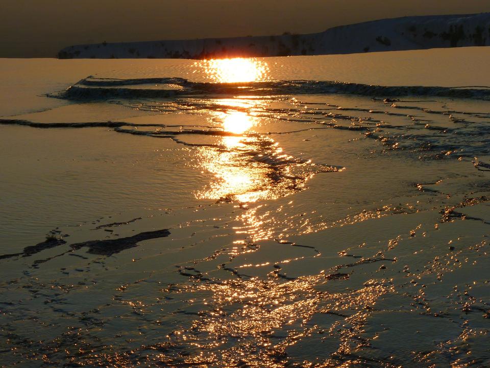 Free download high resolution image - free image free photo free stock image public domain picture  Turquoise pools in Pamukkale at sunset