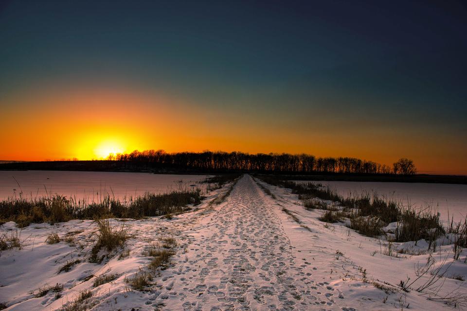 Free download high resolution image - free image free photo free stock image public domain picture  Snowy Sunset