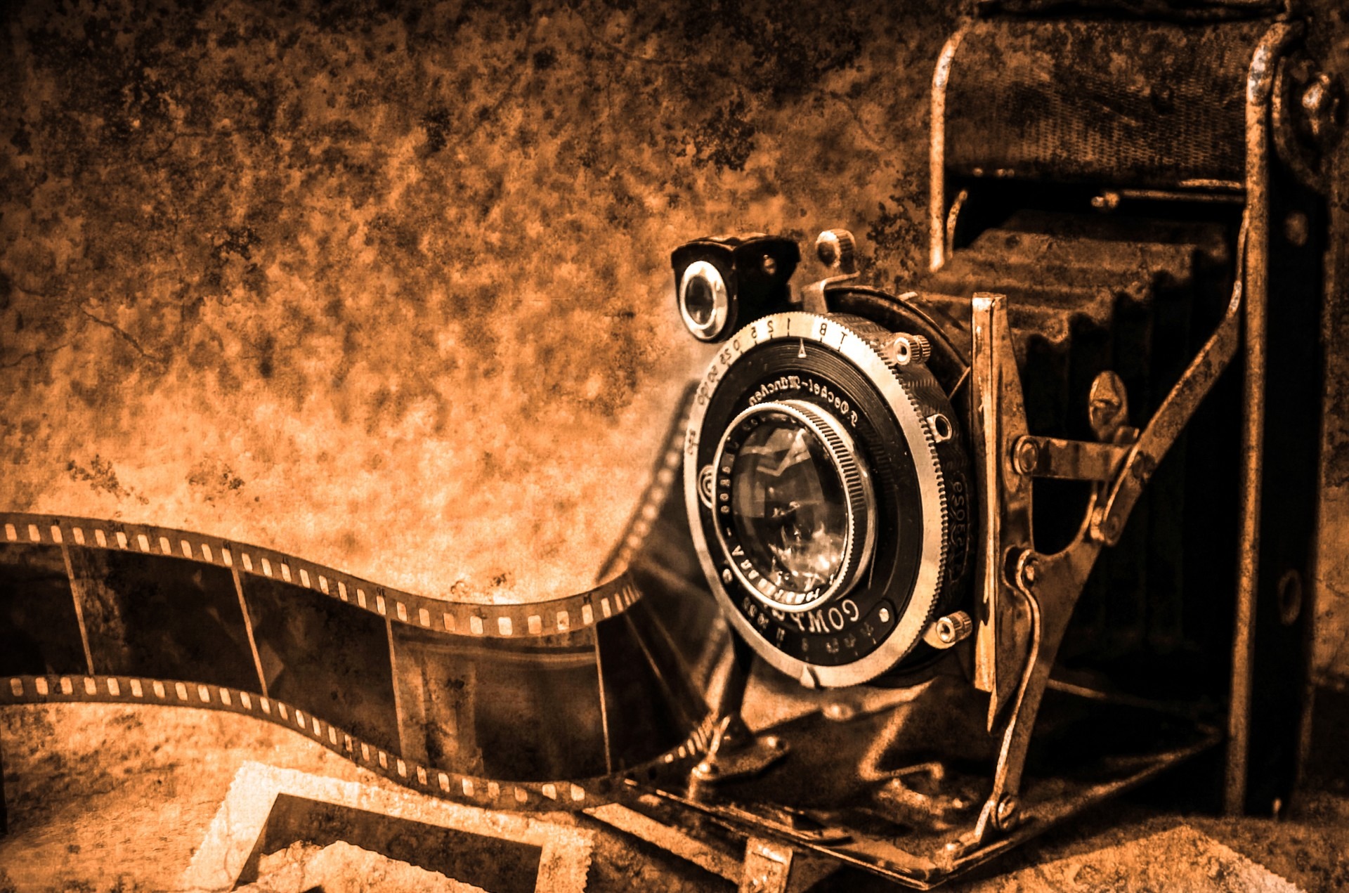 Free download high resolution image - free image free photo free stock image public domain picture -retro camera lenses and negative film on wooden table