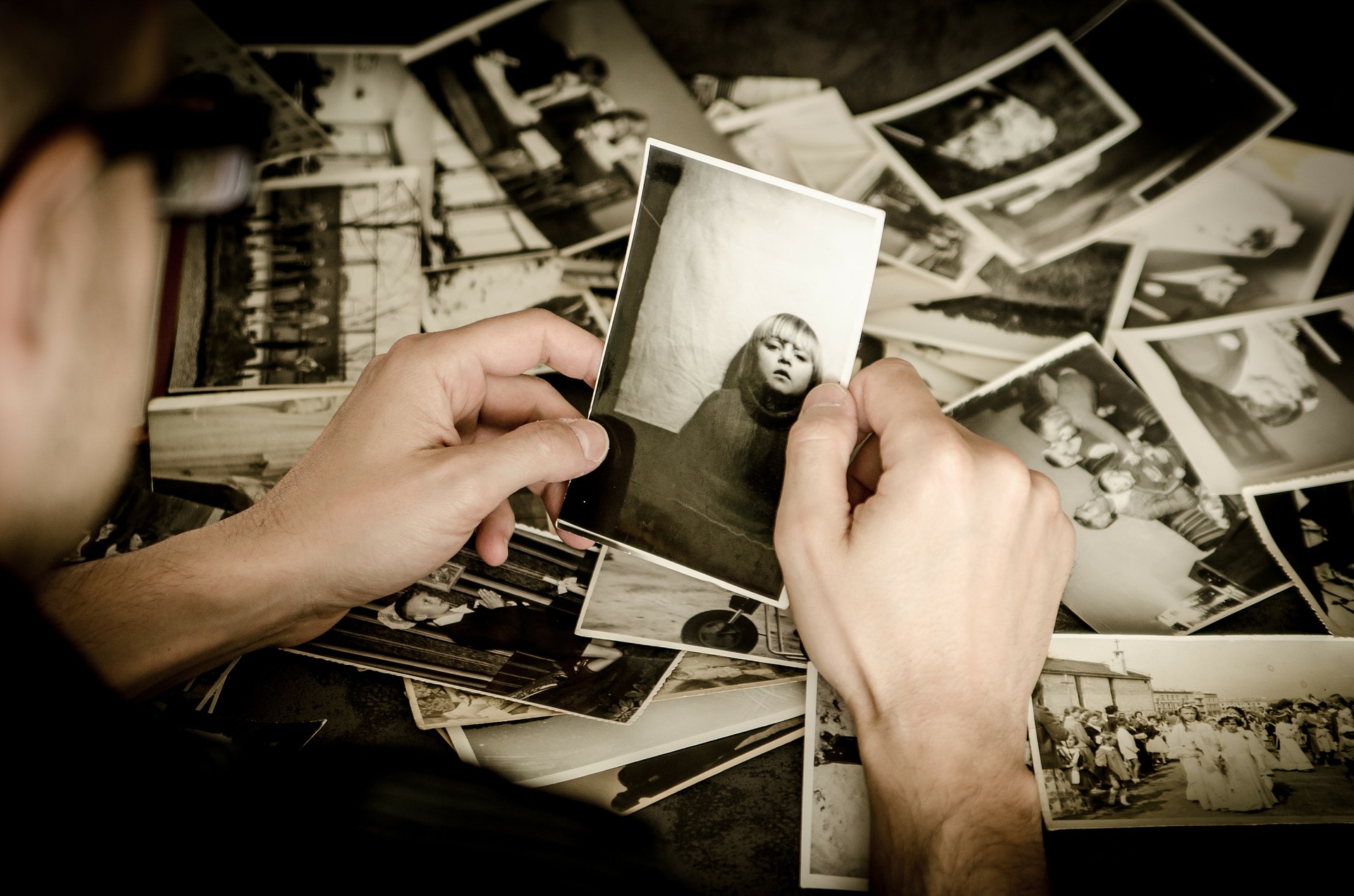 Free download high resolution image - free image free photo free stock image public domain picture -Black and white family photos laid on black background.