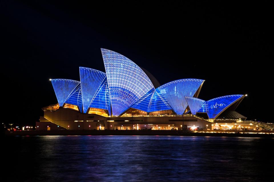 Free download high resolution image - free image free photo free stock image public domain picture  The Sydney Opera House is being illuminated during night time