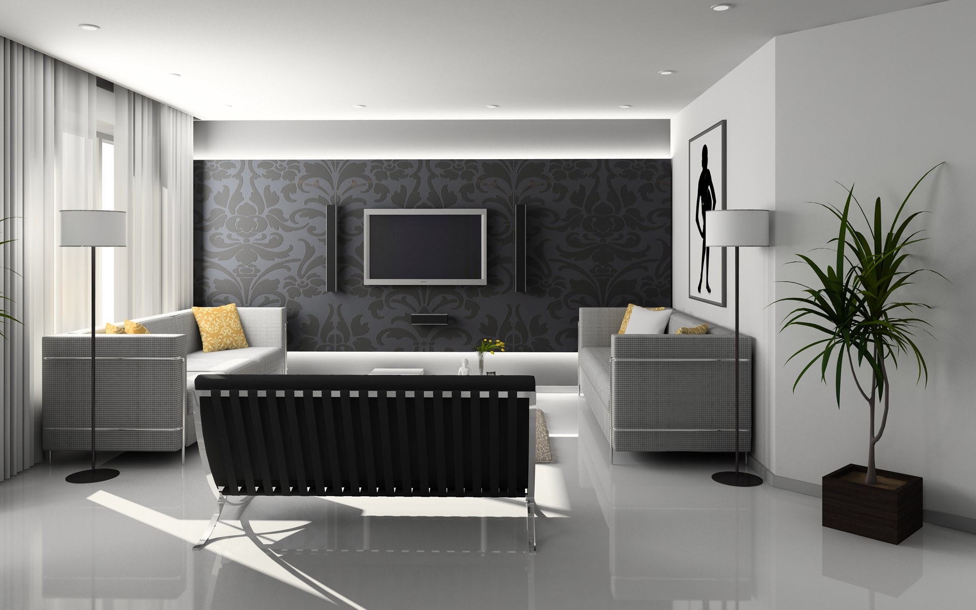 Free download high resolution image - free image free photo free stock image public domain picture -Tranquil modern grey living room interior with comfortable corner