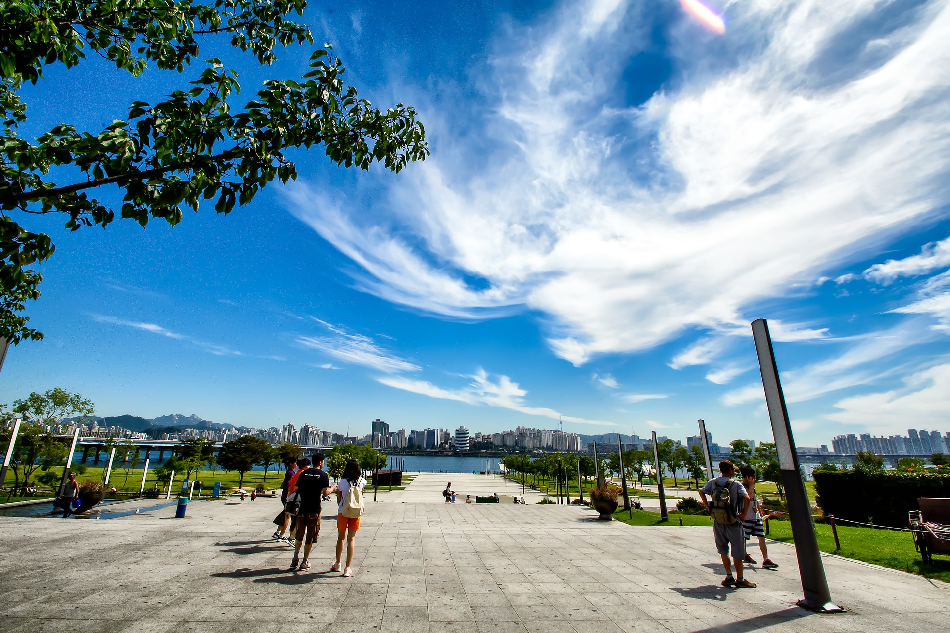 Free download high resolution image - free image free photo free stock image public domain picture -Park with cloud and blue sky and people in lawn.