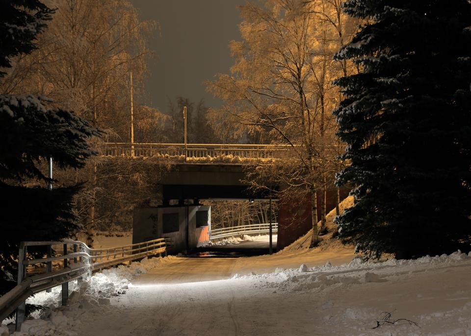 Free download high resolution image - free image free photo free stock image public domain picture  Winter park in the evening covered with snow with a row of lamps