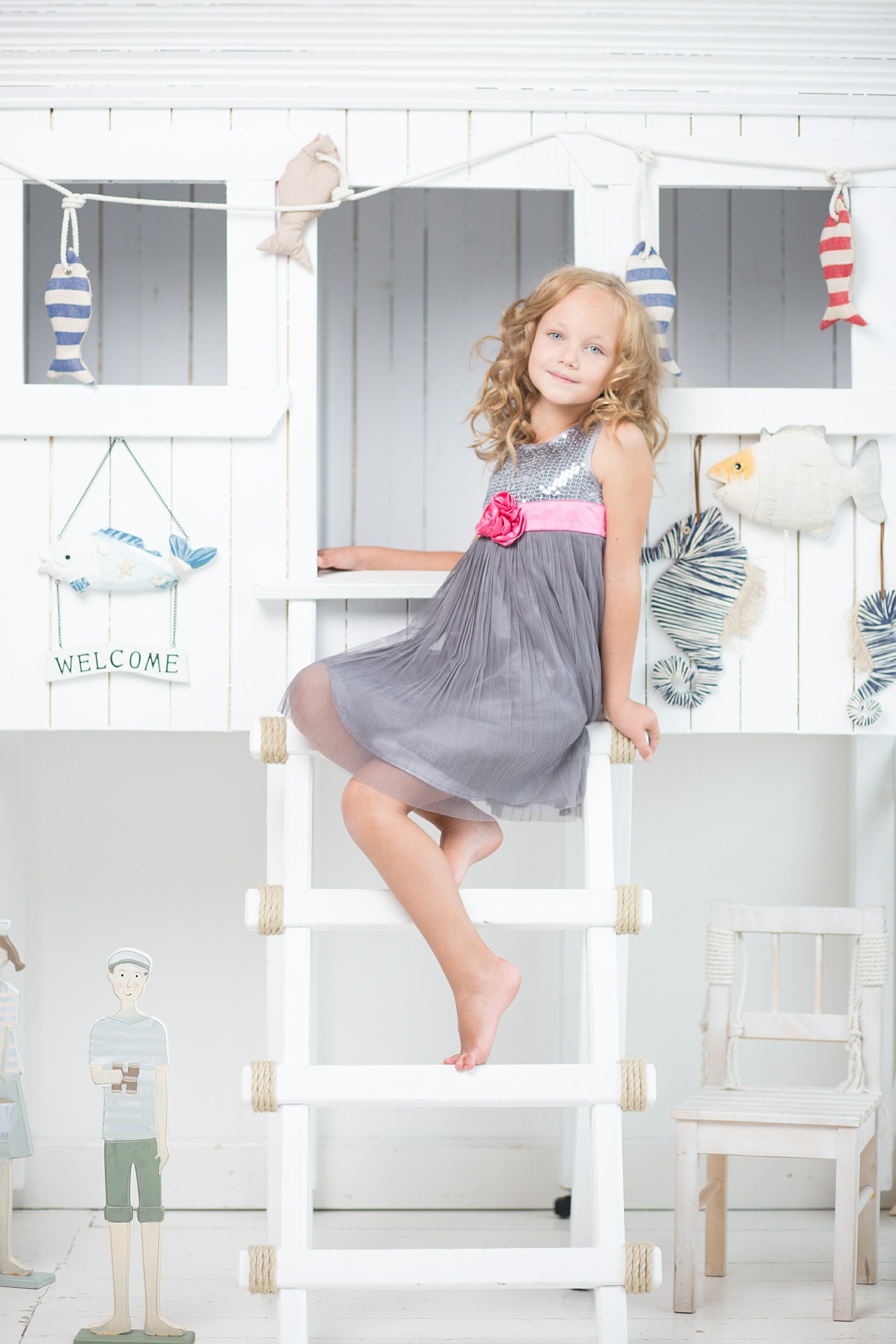 Free download high resolution image - free image free photo free stock image public domain picture -Little cute girl sitting on ladder in her room