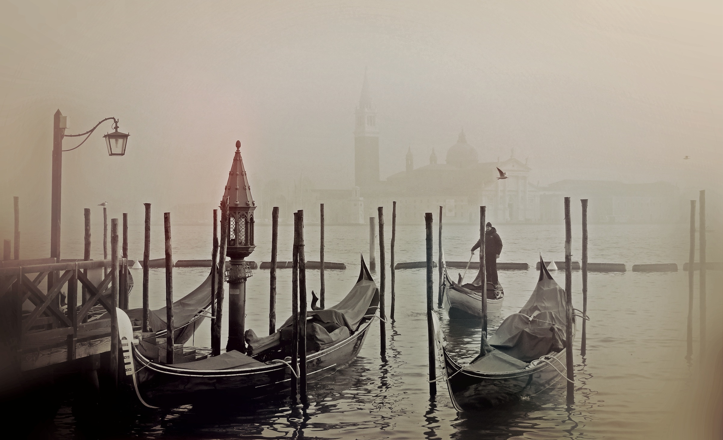 Free download high resolution image - free image free photo free stock image public domain picture -Gondolas in lagoon of Venice on foggy, Italy