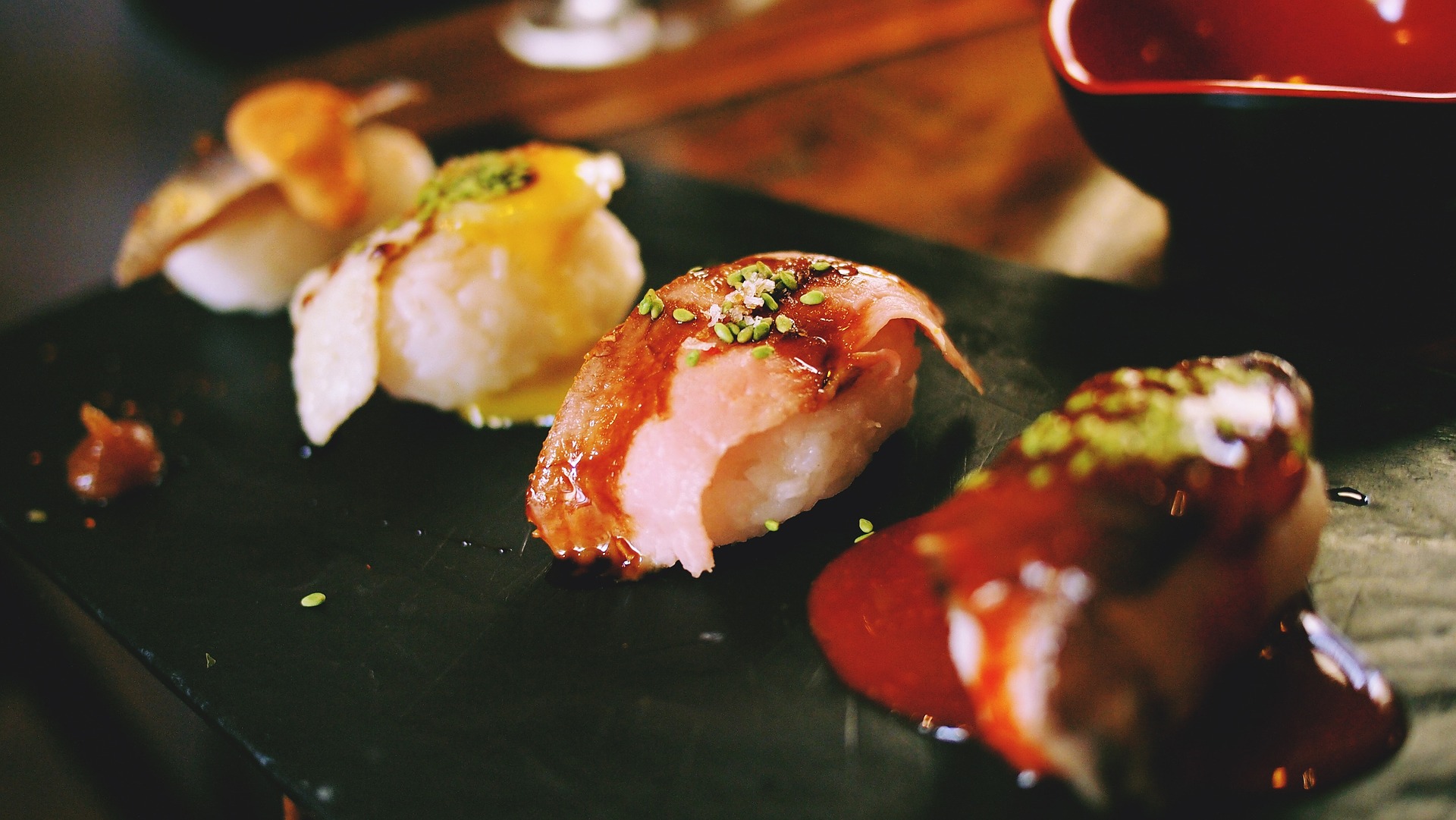 Free download high resolution image - free image free photo free stock image public domain picture -Various kinds of sushi served on black stone