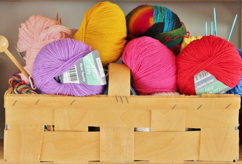 Free download high resolution image - free image free photo free stock image public domain picture  Knitting yarn balls and needles in basket