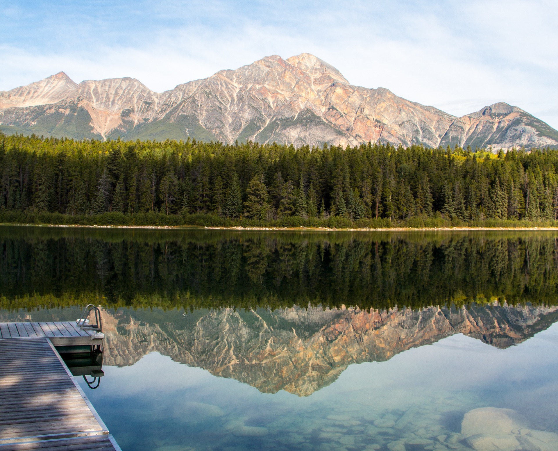 Free download high resolution image - free image free photo free stock image public domain picture -Patricia Lake at Jasper National Park with Pyramid Mountain