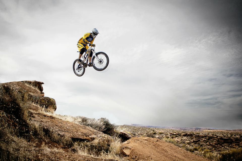 Free download high resolution image - free image free photo free stock image public domain picture  A fearless mountain biker of  Moab's slickrock trail.