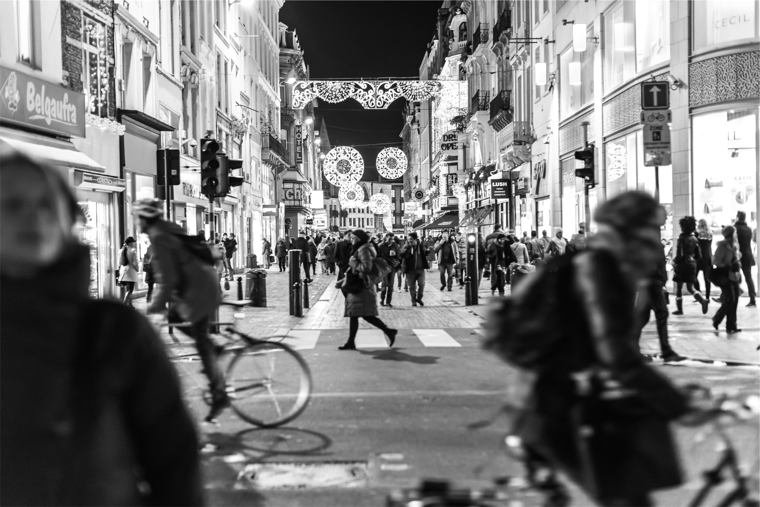 Free download high resolution image - free image free photo free stock image public domain picture -Blurred image of people moving in crowded night city street.