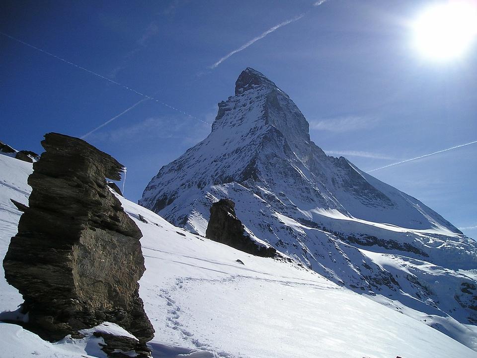 Free download high resolution image - free image free photo free stock image public domain picture  Matterhorn on a clear sunny day on the winter hiking, Zermatt