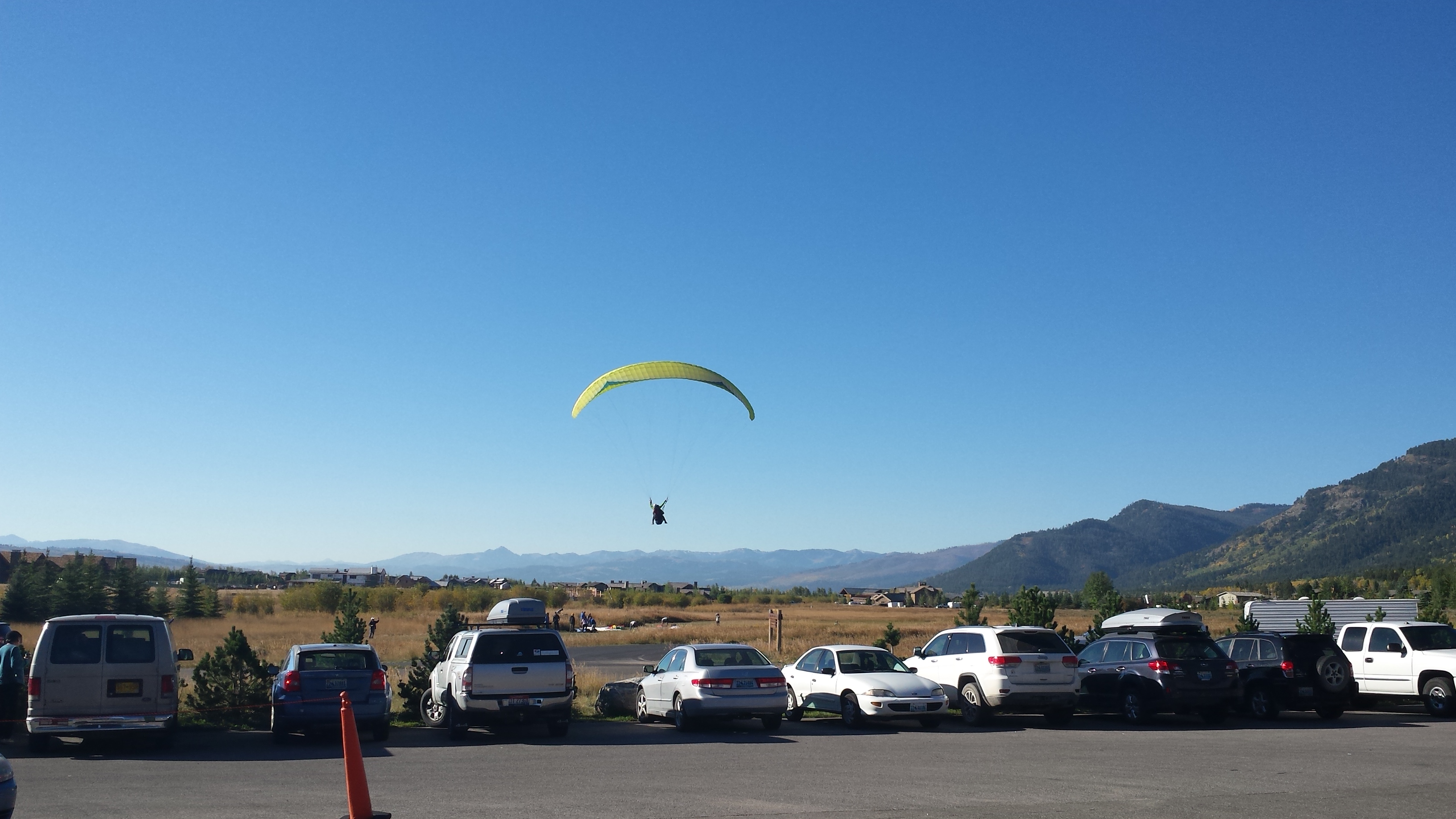 Free download high resolution image - free image free photo free stock image public domain picture -Paraglider sailing above Jackson Hole, Wyoming with blue sky