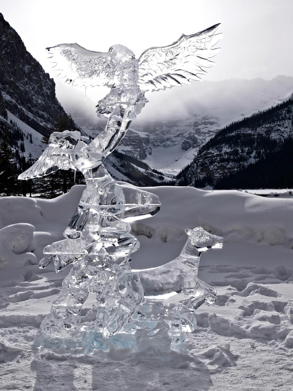 Free download high resolution image - free image free photo free stock image public domain picture  Block of ice with a hand tool during the Lake Louise Ice Festival