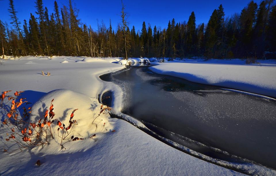 Free download high resolution image - free image free photo free stock image public domain picture  The river in the winter at sunset i