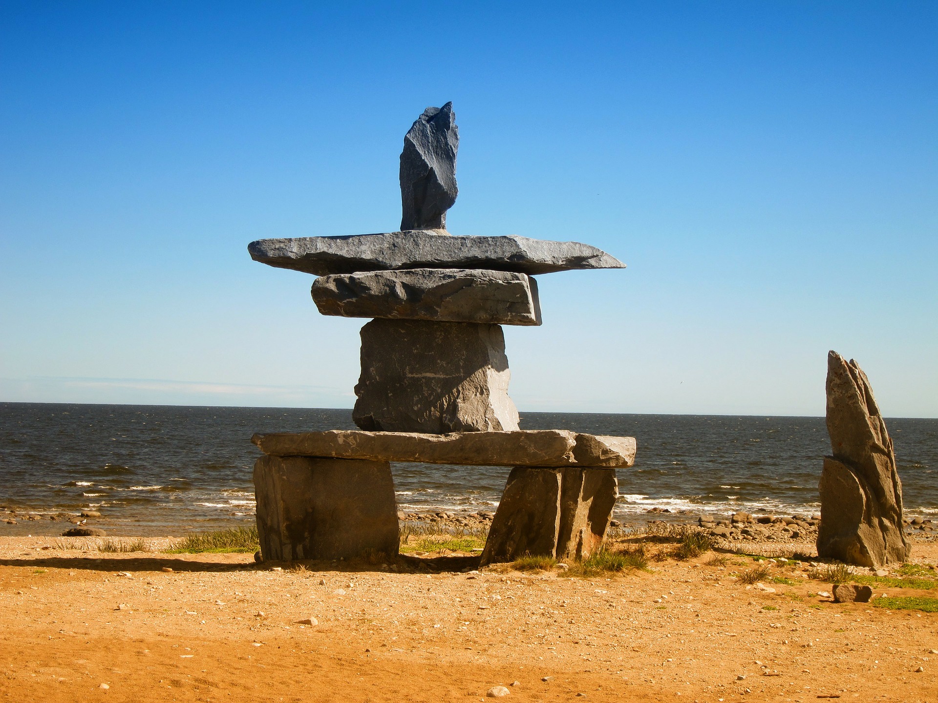 Free download high resolution image - free image free photo free stock image public domain picture -Inuksuk at the shore of the Hudson Bay in Churchill, Manitoba