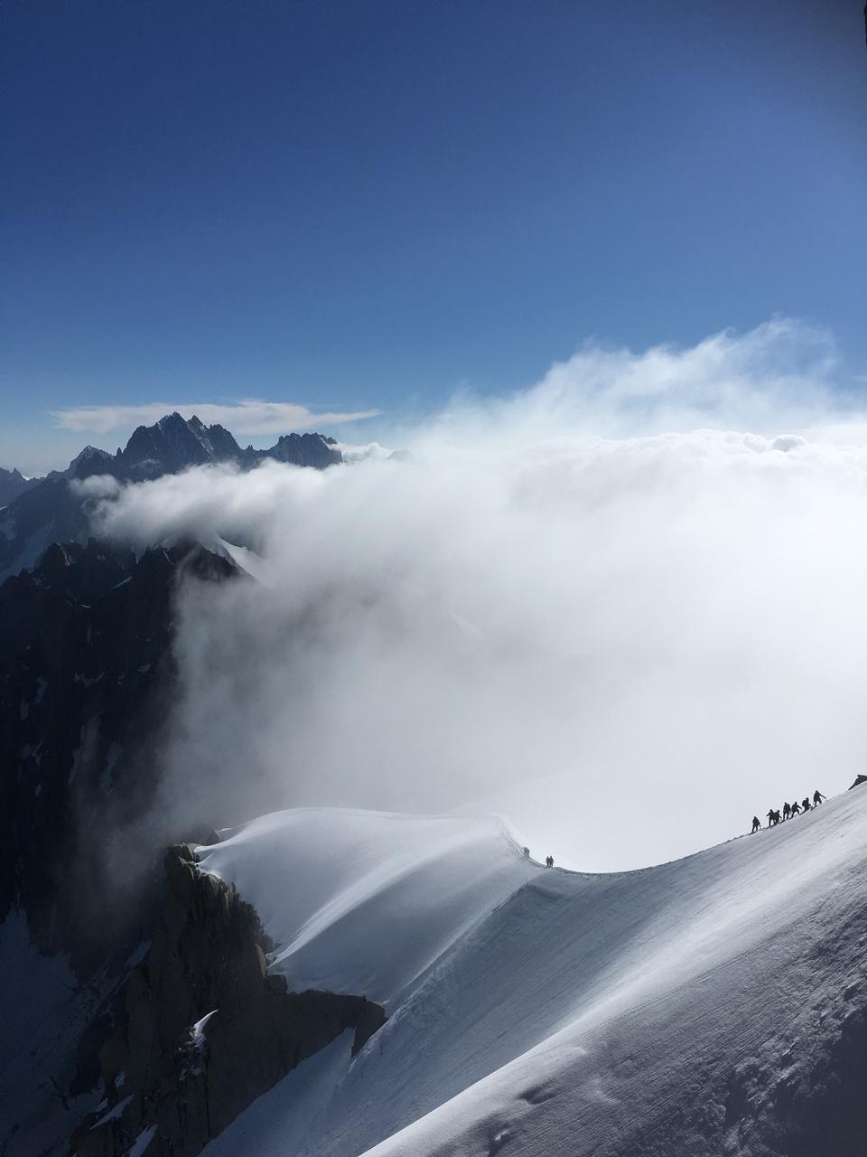 Free download high resolution image - free image free photo free stock image public domain picture  Mont Blanc mountaneers walking on snowy ridge