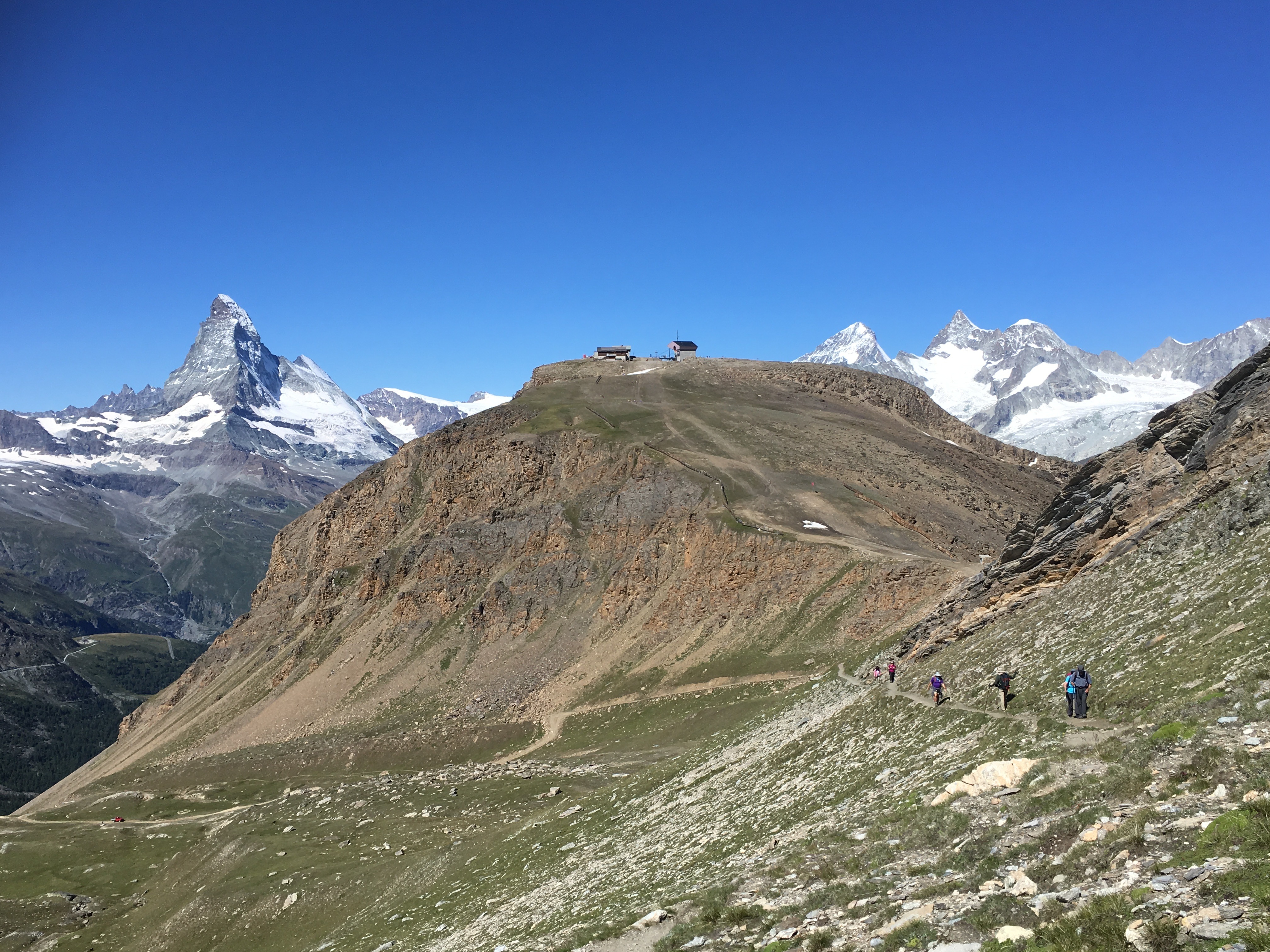 Free download high resolution image - free image free photo free stock image public domain picture -hikers team in the mountains. Matterhorn. Swiss Alps