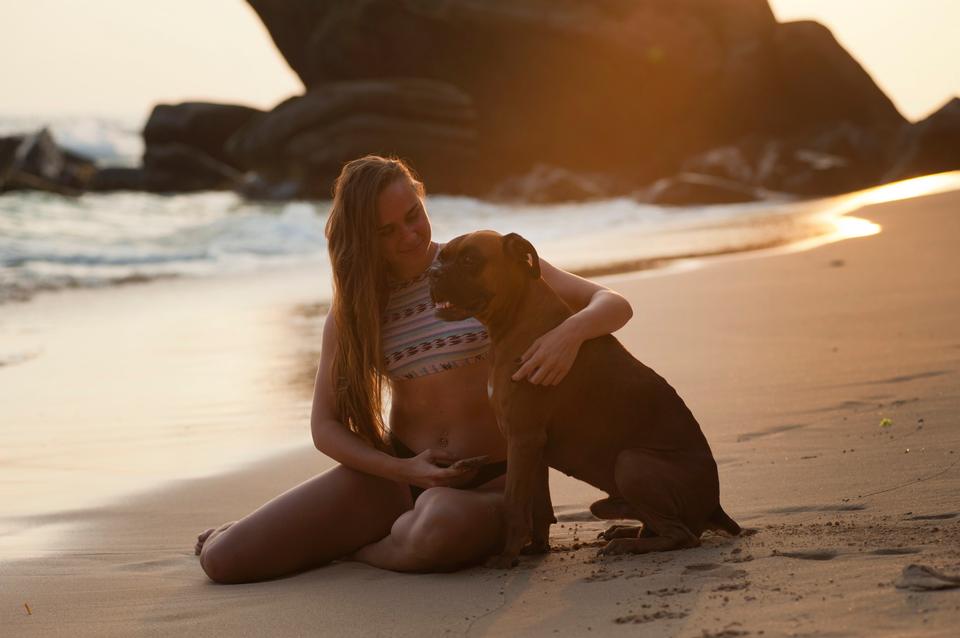 Free download high resolution image - free image free photo free stock image public domain picture  blond woman sitting on sand with dog