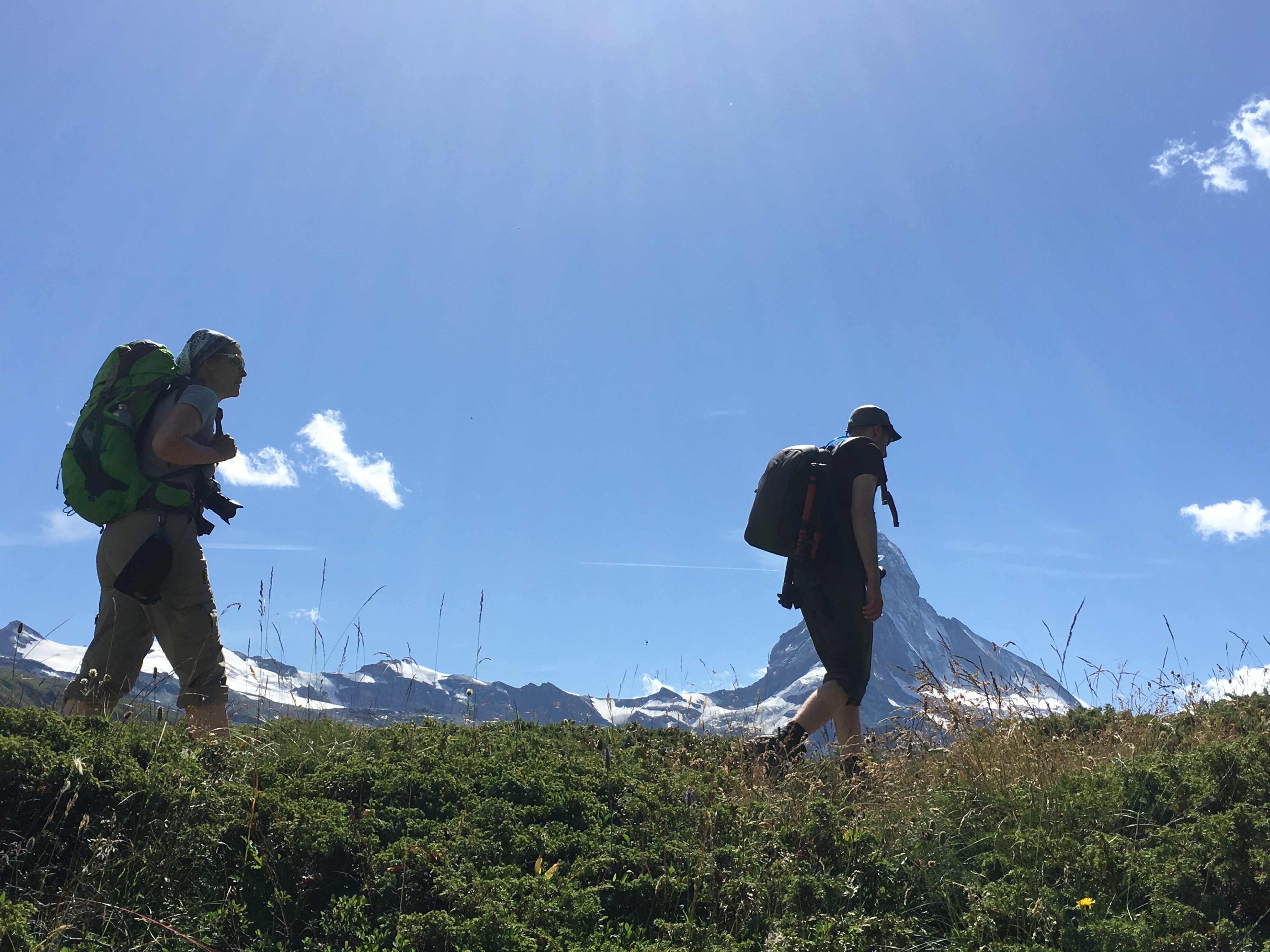 Free download high resolution image - free image free photo free stock image public domain picture -hikers team in the mountains. Matterhorn. Swiss Alps