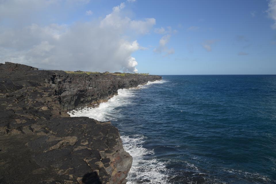 Free download high resolution image - free image free photo free stock image public domain picture  Waves crash along the black lava rock cliffs in the Hawaii