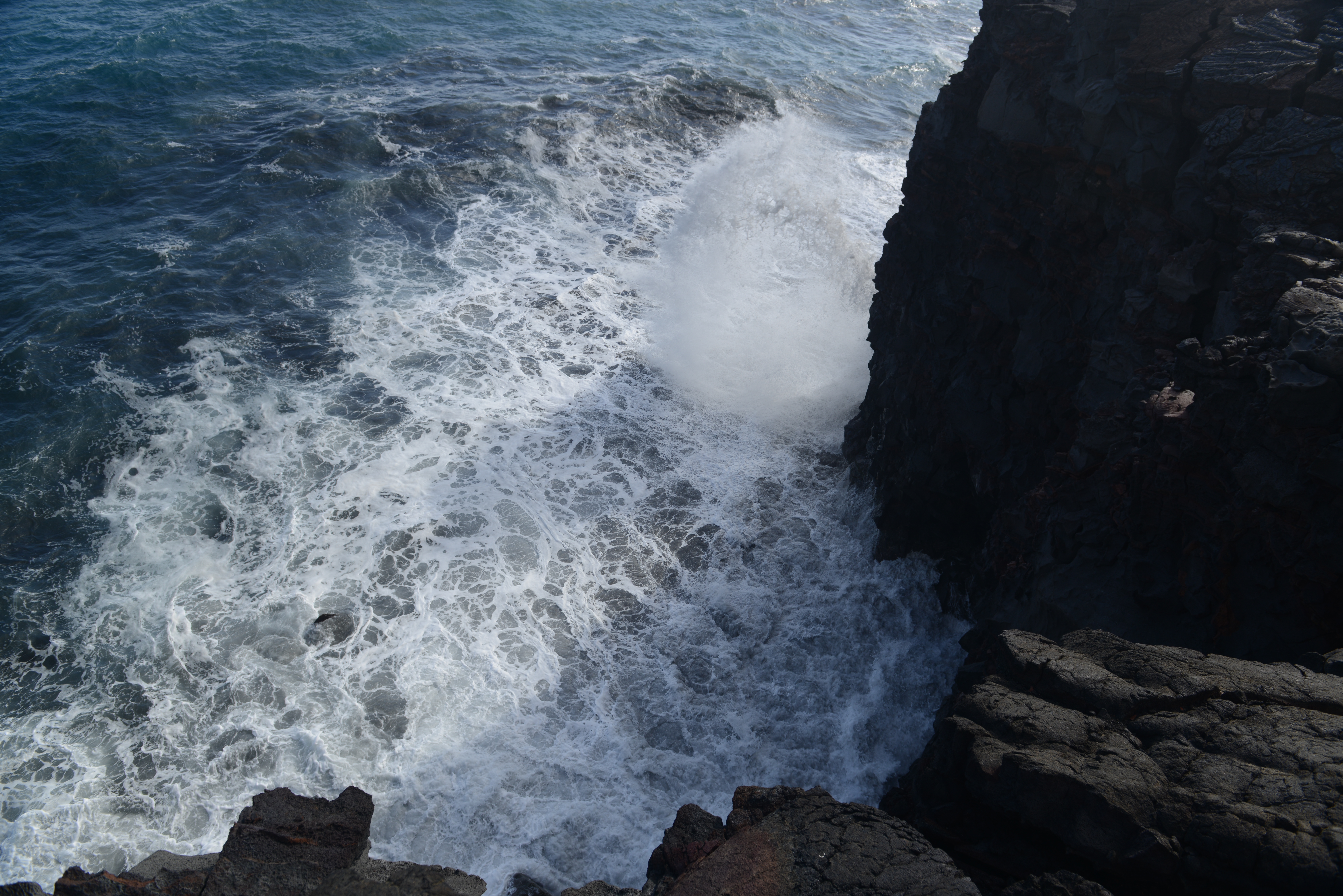 Free download high resolution image - free image free photo free stock image public domain picture -Waves crash along the black lava rock cliffs in the Hawaii