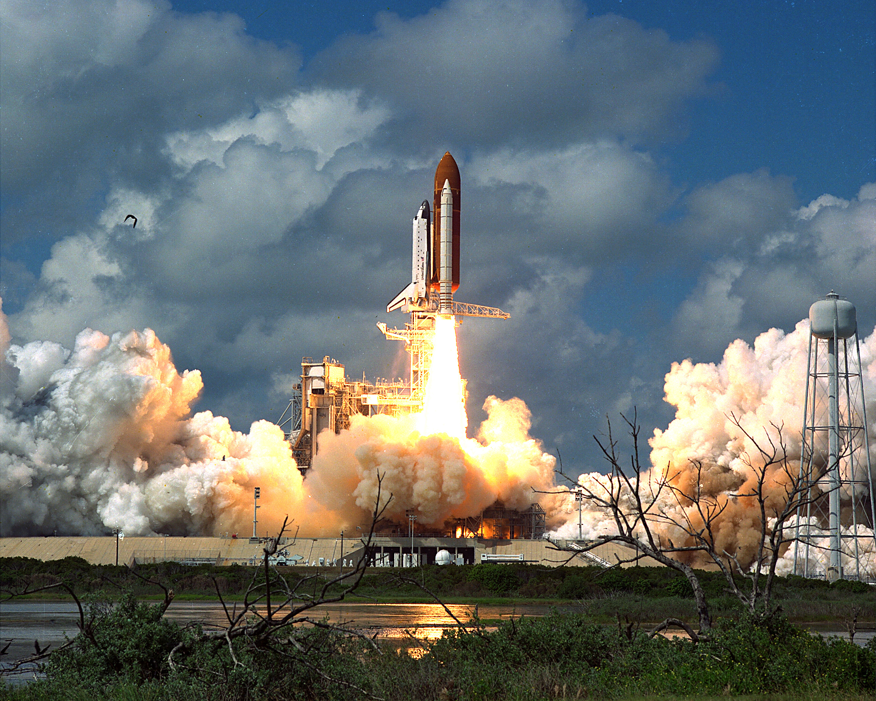 Free download high resolution image - free image free photo free stock image public domain picture -STS-26 Discovery, Orbiter Vehicle, rises into a cloudy sky