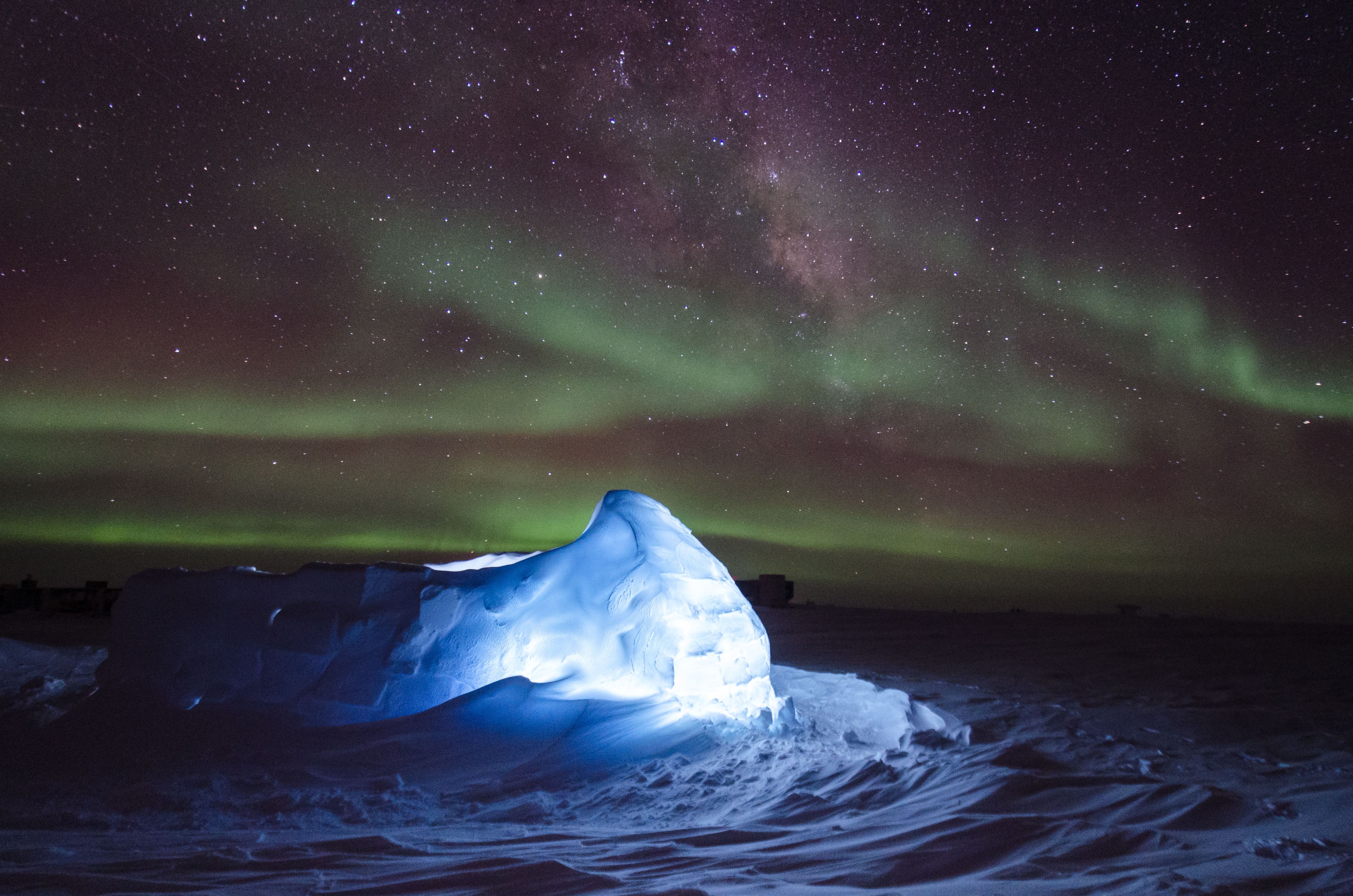 Free download high resolution image - free image free photo free stock image public domain picture -Aurora australis dancing over an LED illuminated igloo