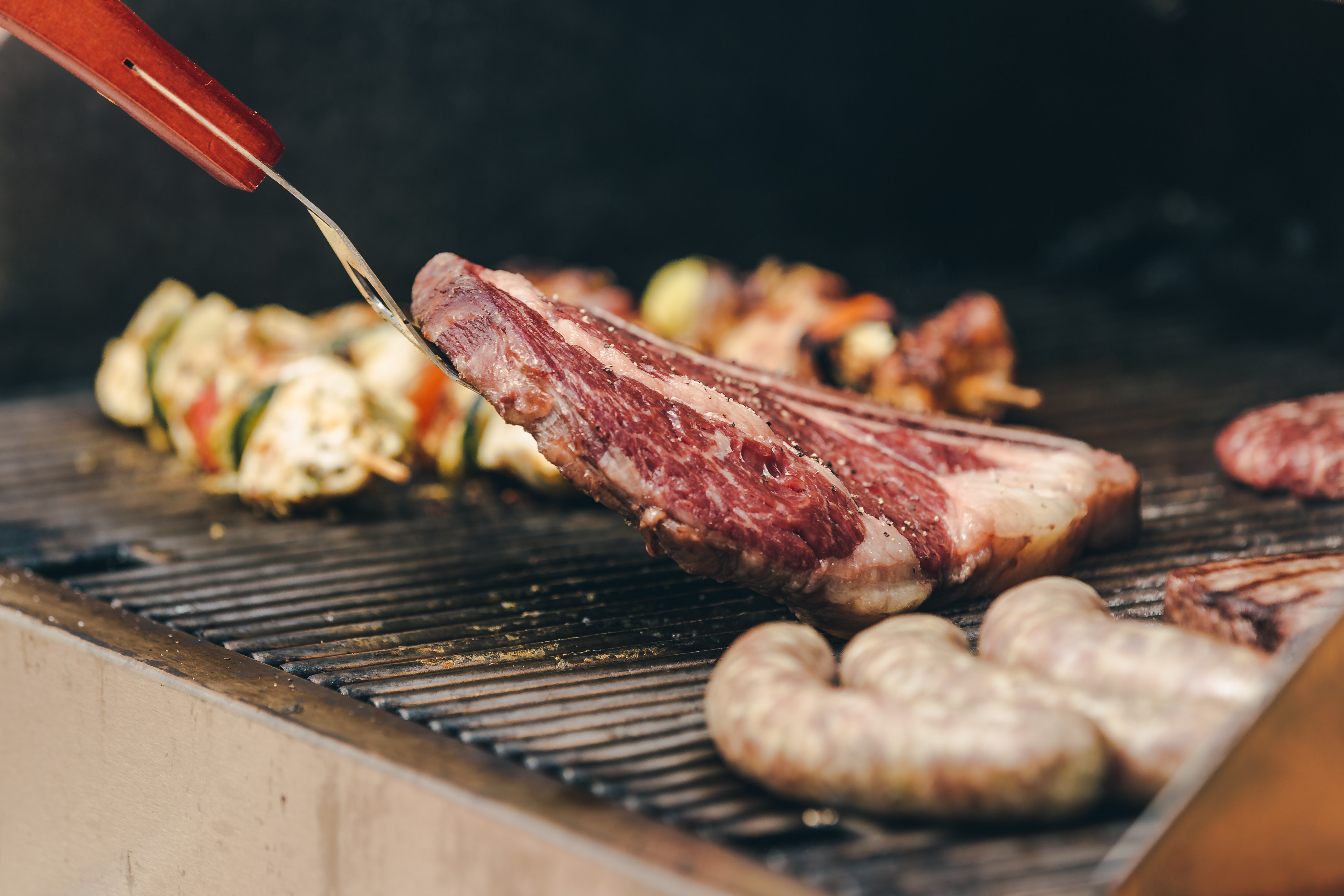 Free download high resolution image - free image free photo free stock image public domain picture -Flipping A Big Ribeye Steak On Bbq