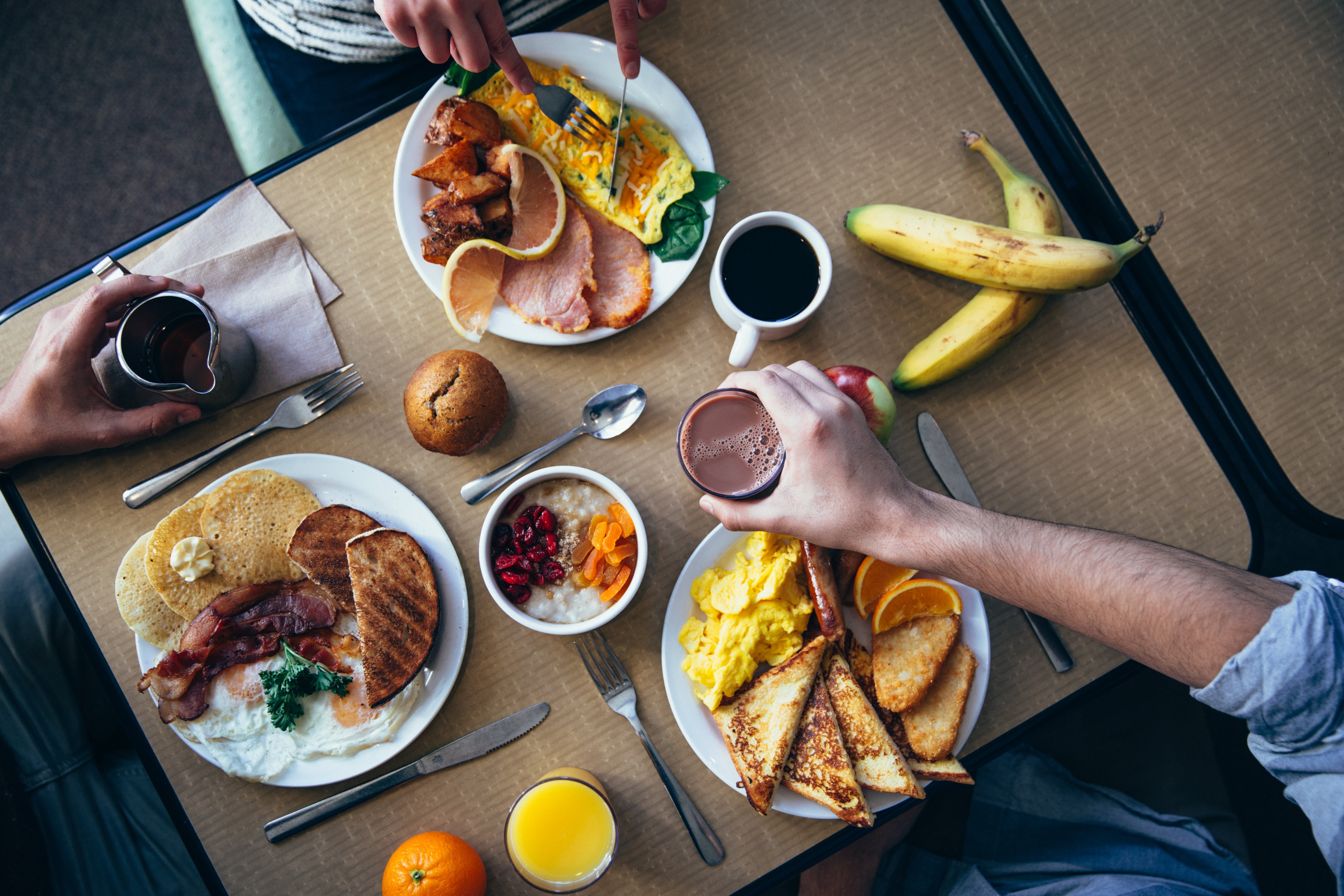 Free download high resolution image - free image free photo free stock image public domain picture -Three people at table with breakfast