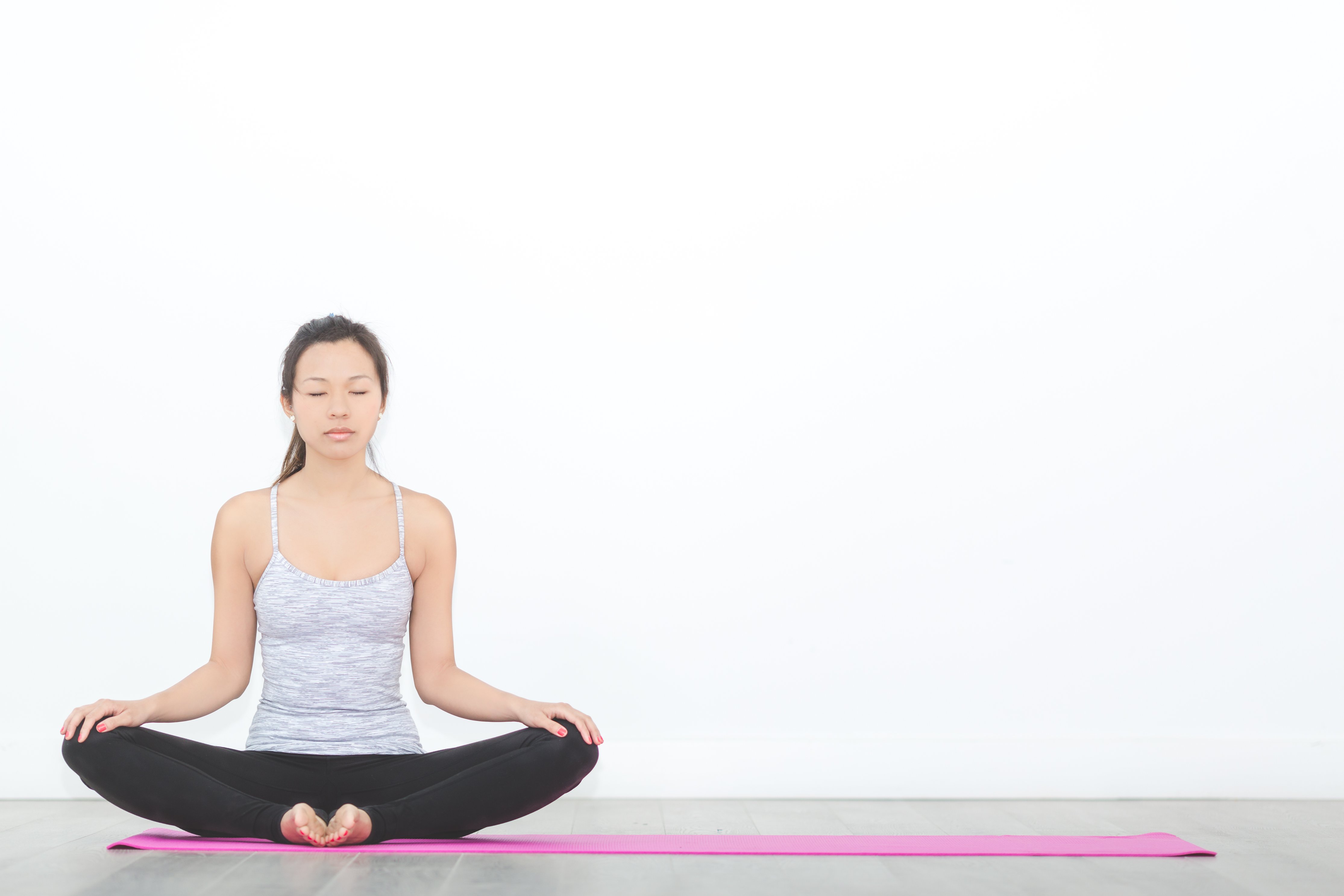 Free download high resolution image - free image free photo free stock image public domain picture -Woman in seated meditation pose on pink yoga mat