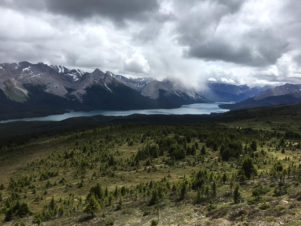 Free download high resolution image - free image free photo free stock image public domain picture  Bald Hills and Maligne Lake, Jasper National Park, Canada