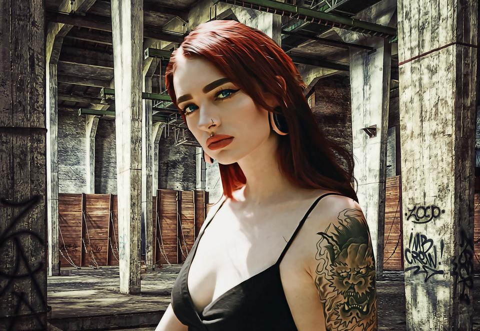 Free download high resolution image - free image free photo free stock image public domain picture  Beautiful tattooed woman with red lipstick