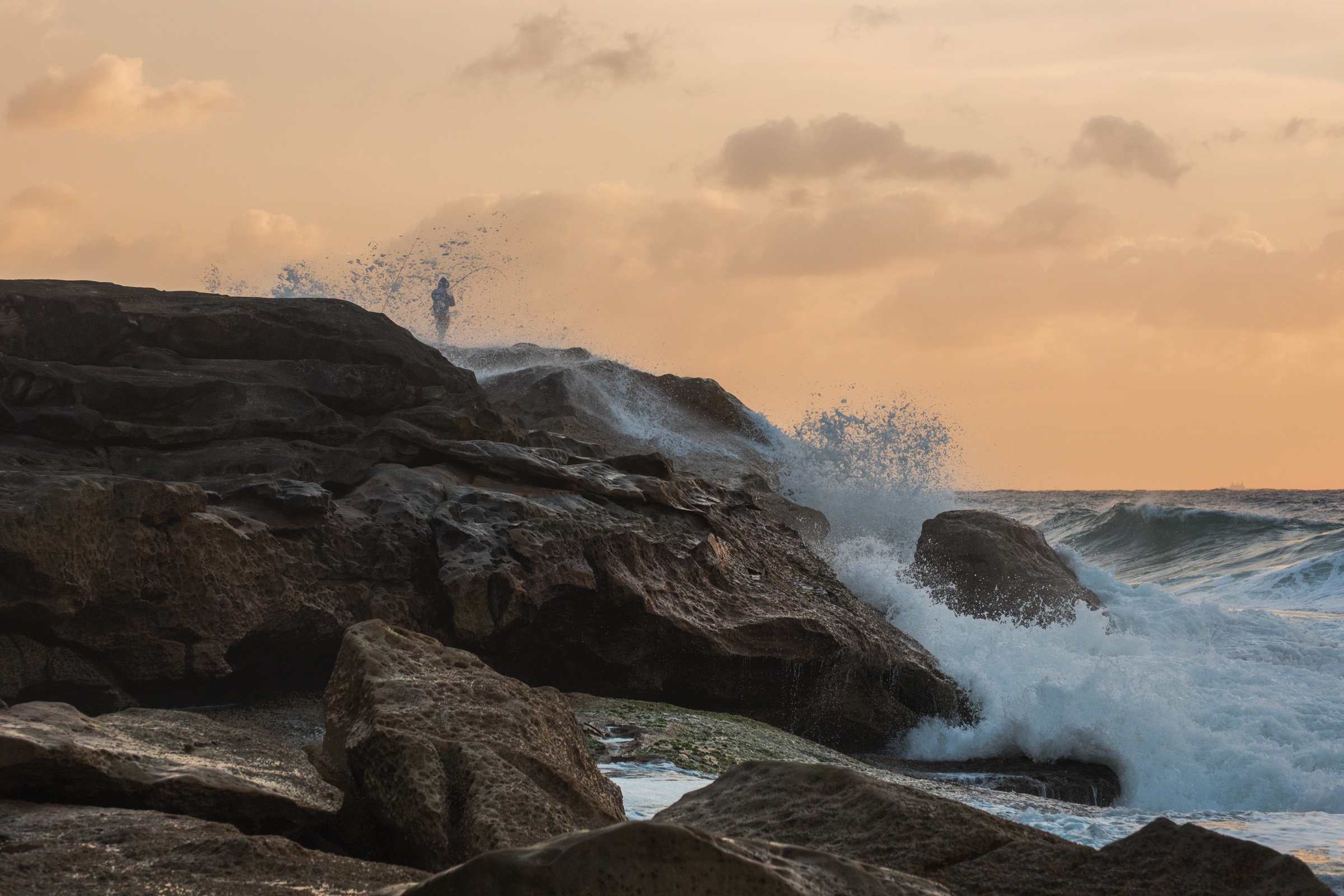 Free download high resolution image - free image free photo free stock image public domain picture -Rock fishing on the cliff with big waves