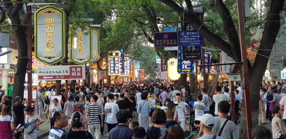 Free download high resolution image - free image free photo free stock image public domain picture  People walking in a street in the city of Xian China