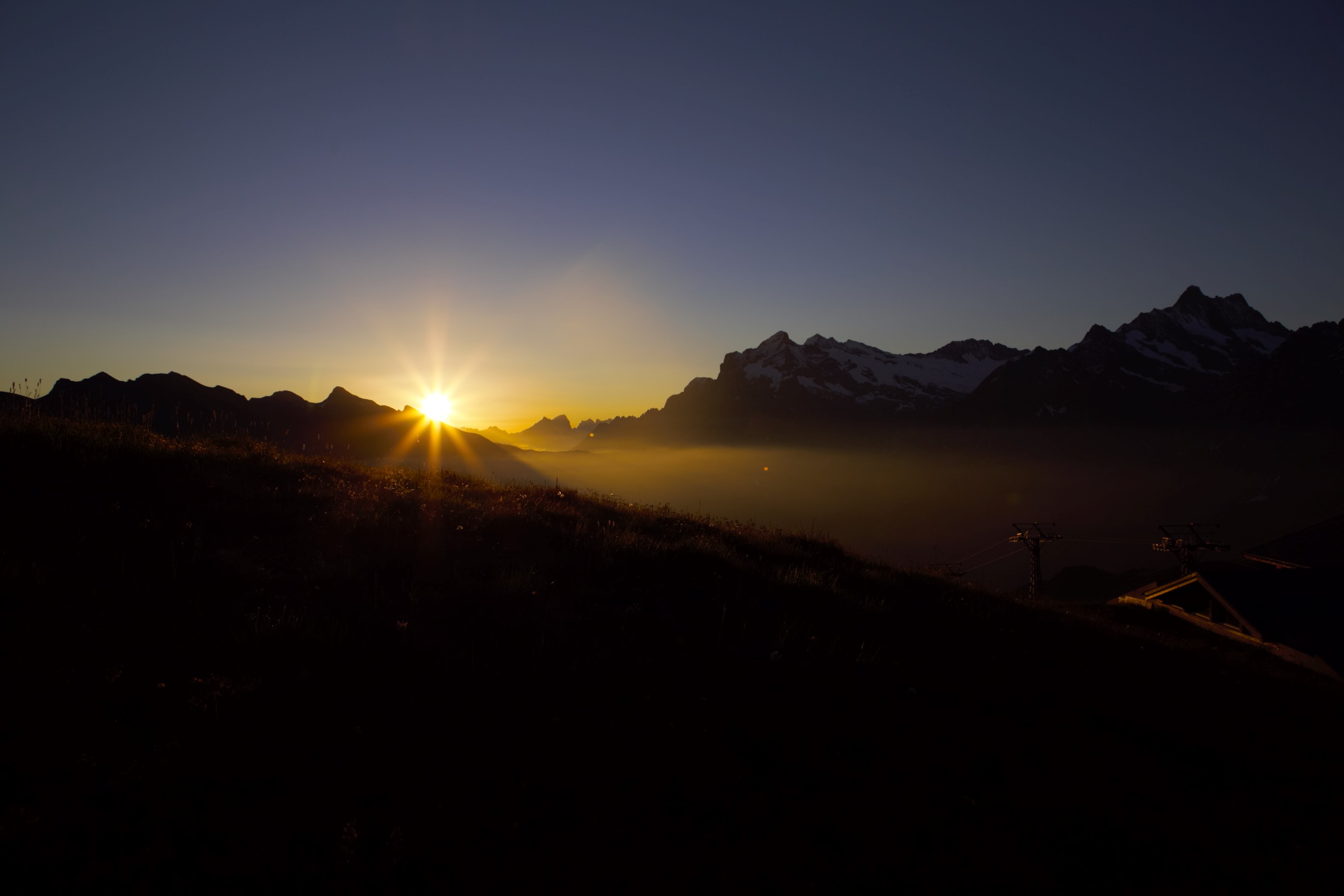 Free download high resolution image - free image free photo free stock image public domain picture -the Chamonix Valley, the sunset overlooking the glacier